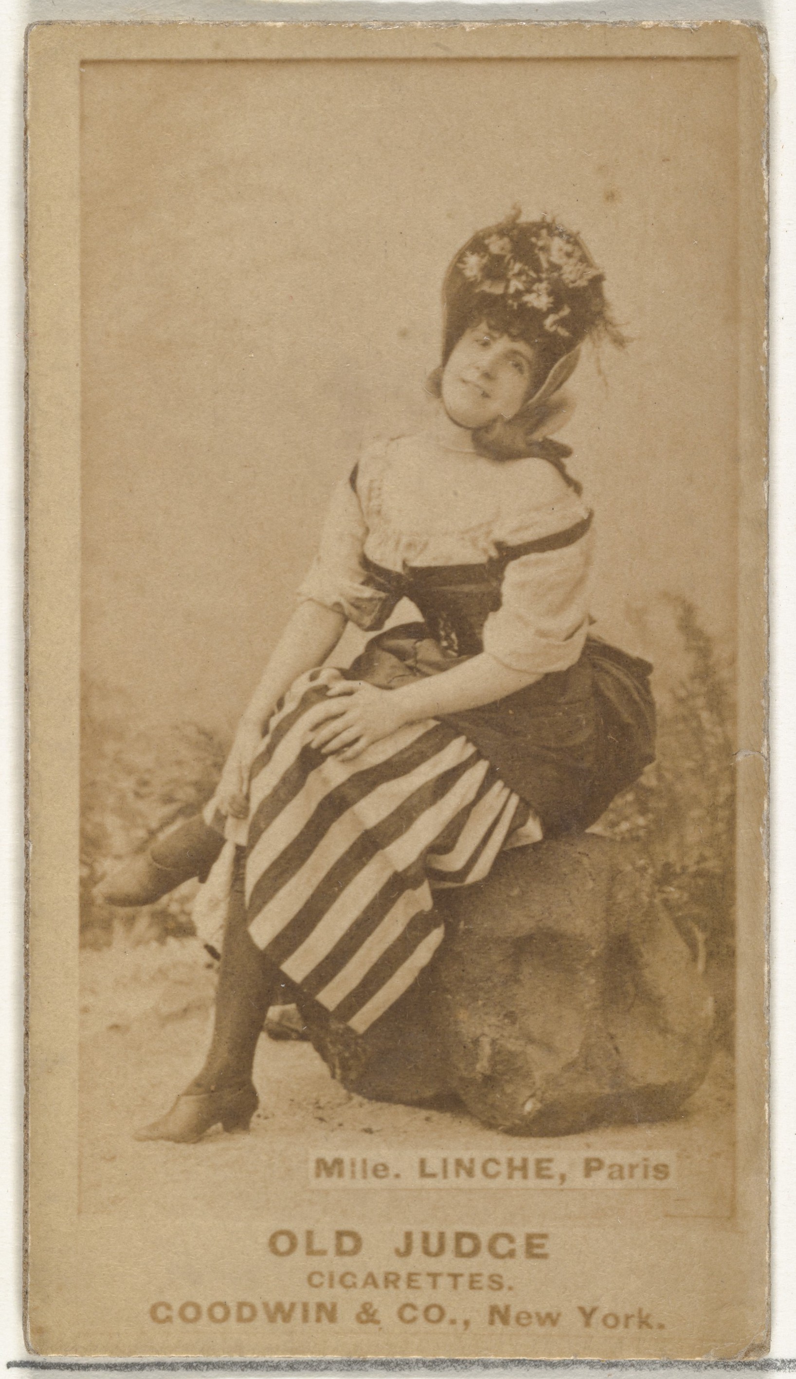 Goodwin & Company, Mlle. Linche, Paris, from the Actors and Actresses series (N171) for Old Judge Cigarettes