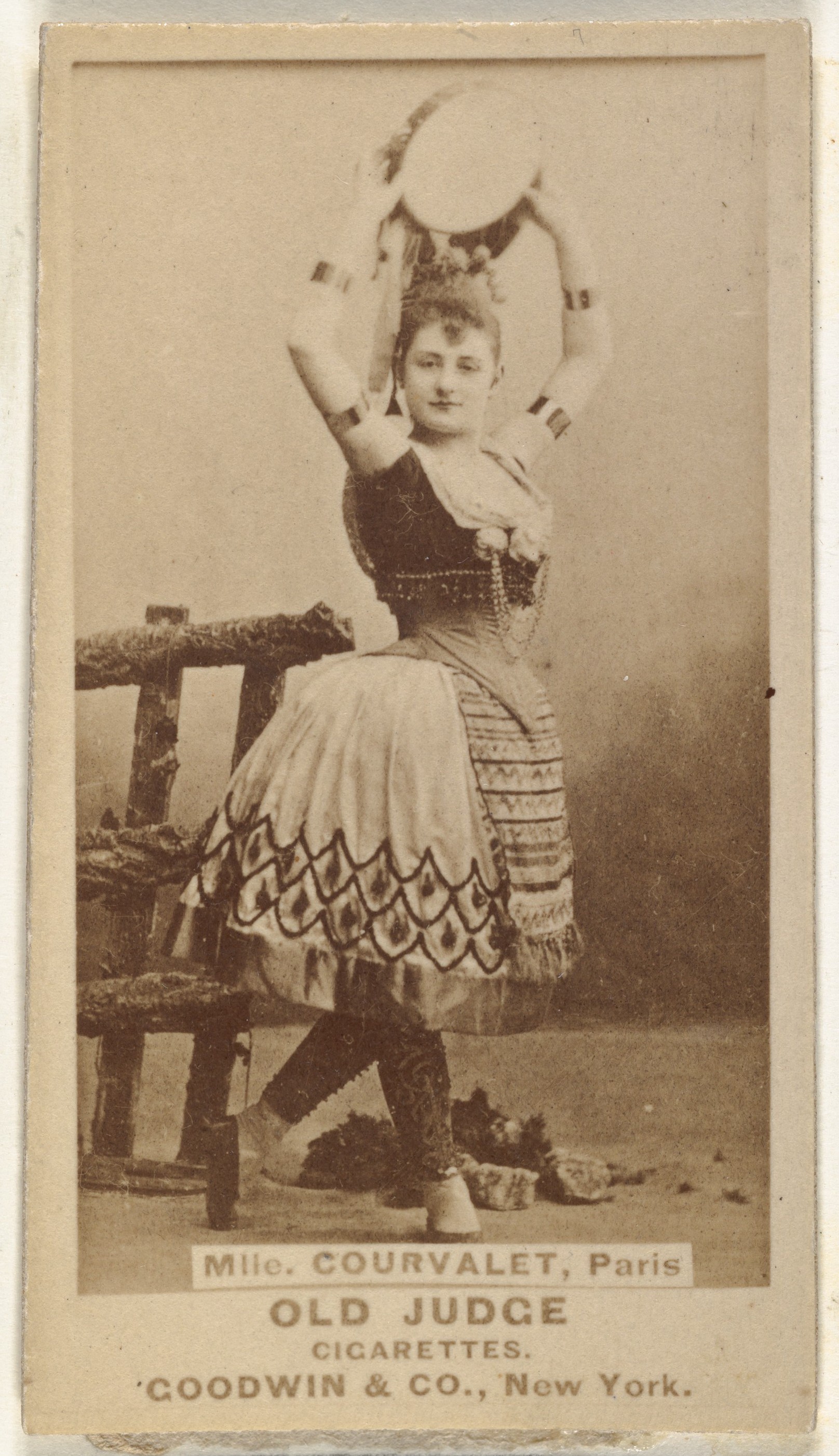 Goodwin & Company, Mlle. Courvalet, Paris, from the Actors and Actresses series (N171) for Old Judge Cigarettes