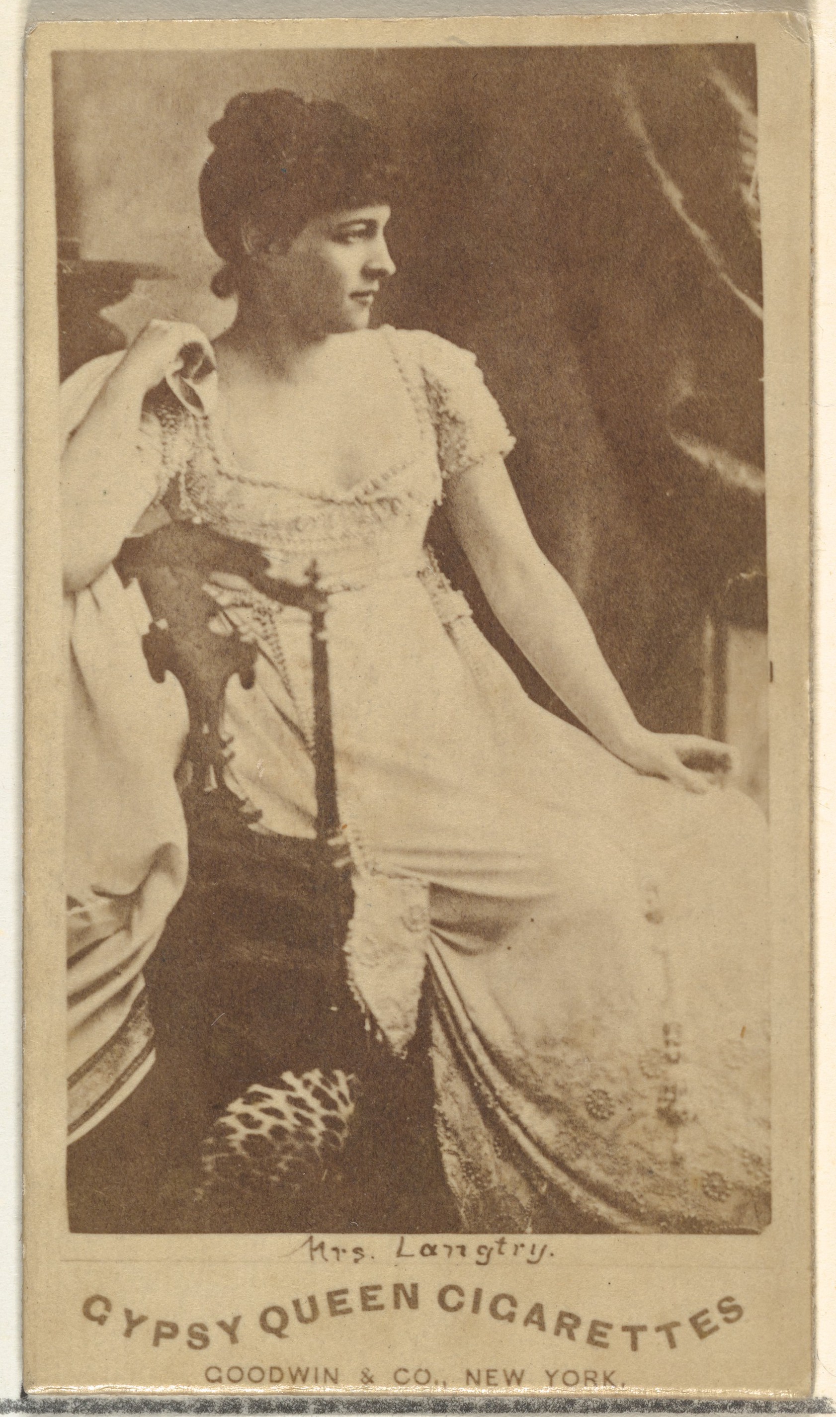 Goodwin & Company, Mrs. Langtry, from the Actors and Actresses series (N171) for Gypsy Queen Cigarettes