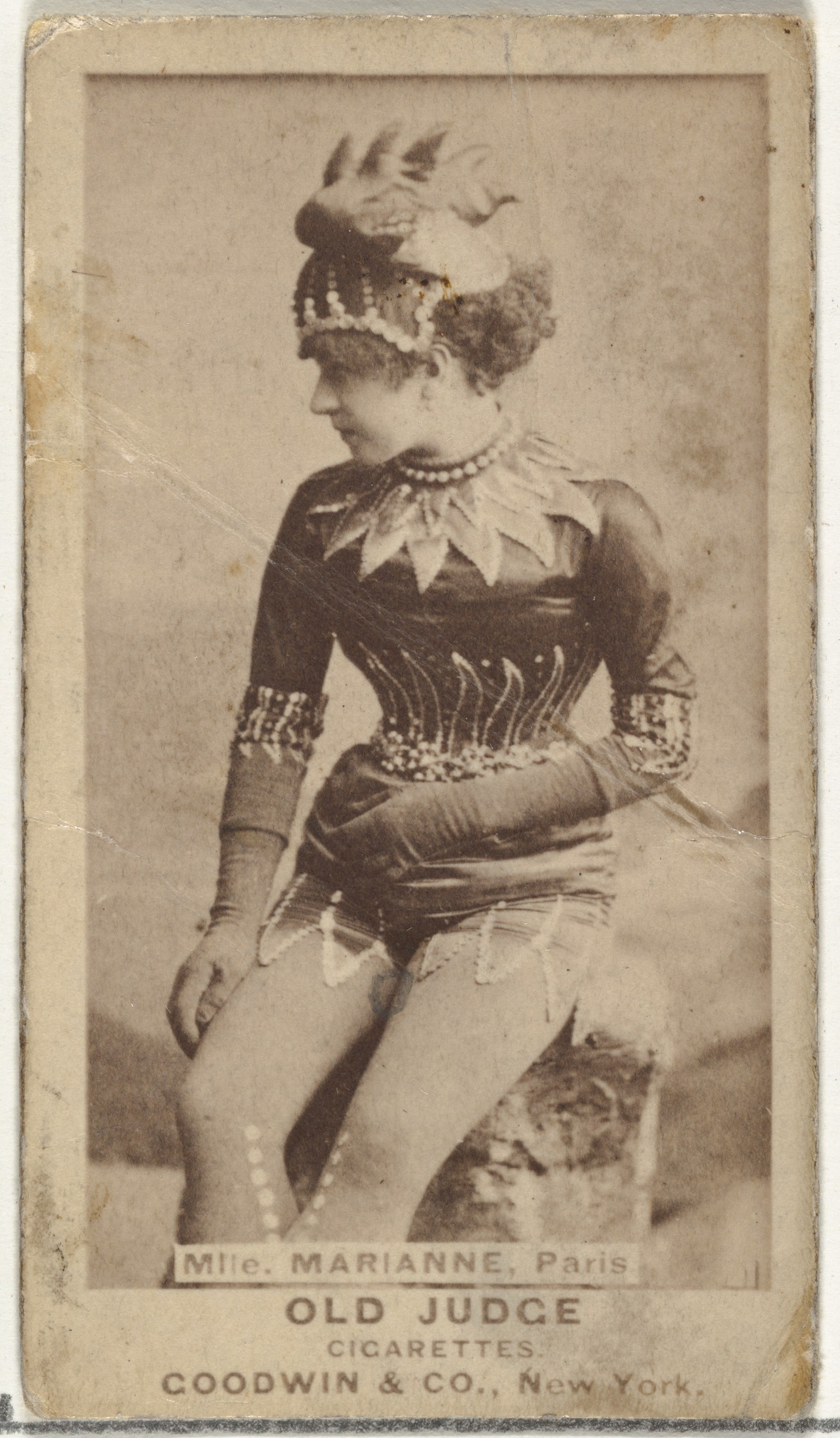 Mlle. Marianne, Paris, from the Actors and Actresses series (N171) for Old Judge Cigarettes