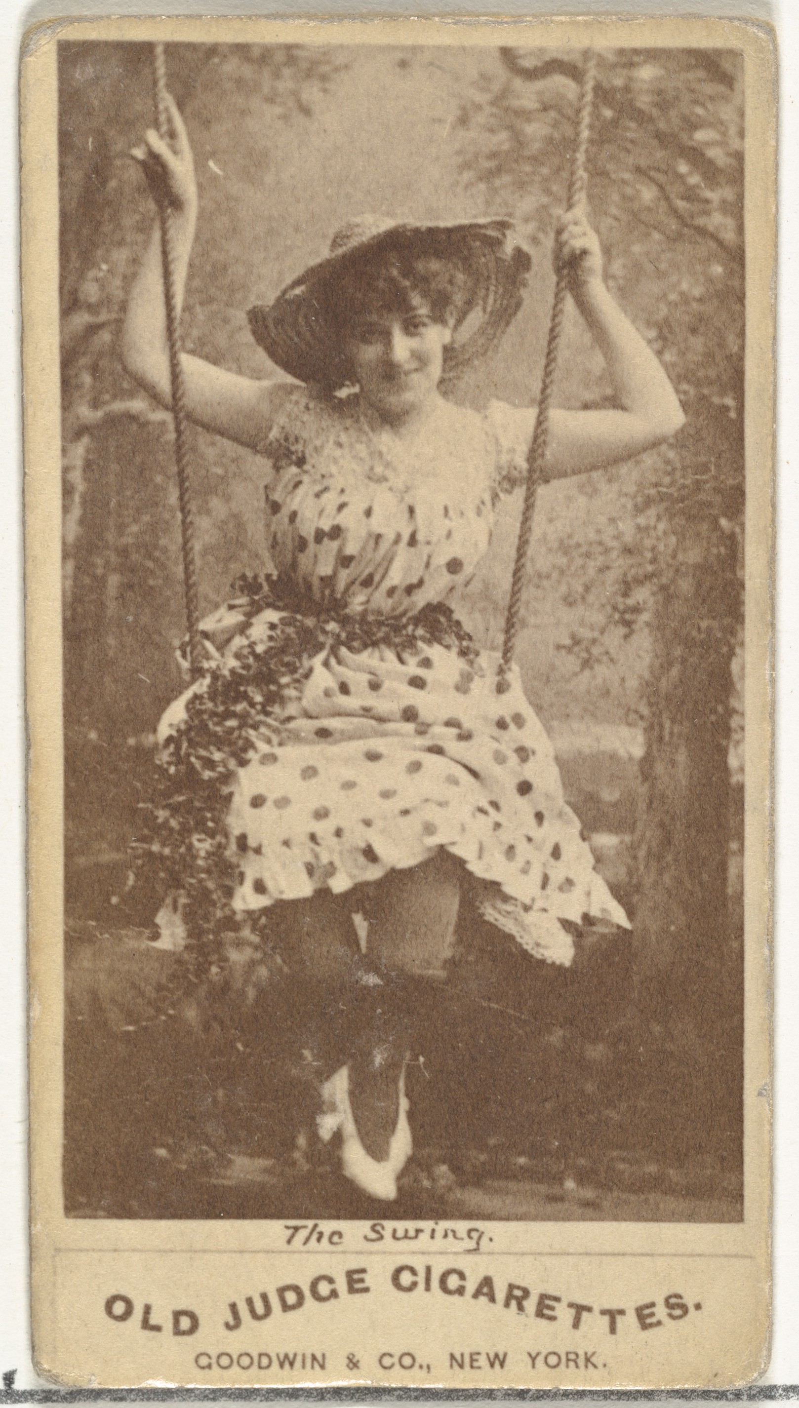Goodwin & Company, The Swing, from the Actors and Actresses series (N171) for Old Judge Cigarettes