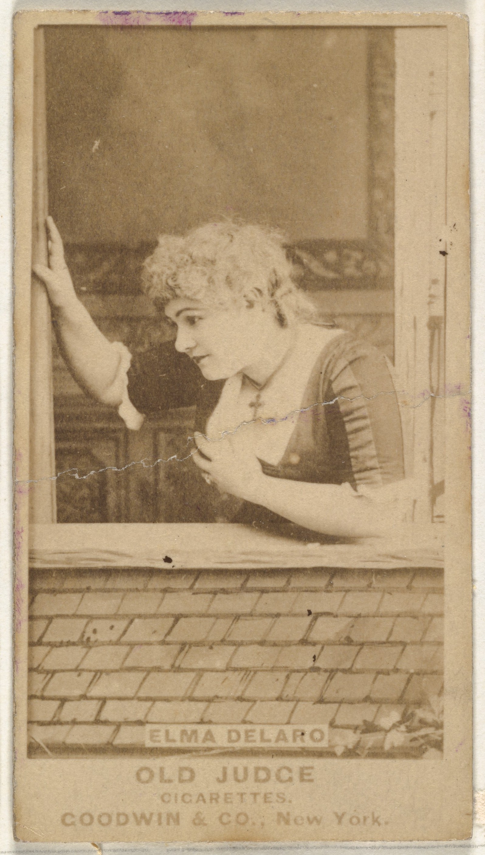 Goodwin & Company, Elma Delaro, from the Actors and Actresses series (N171) for Old Judge Cigarettes