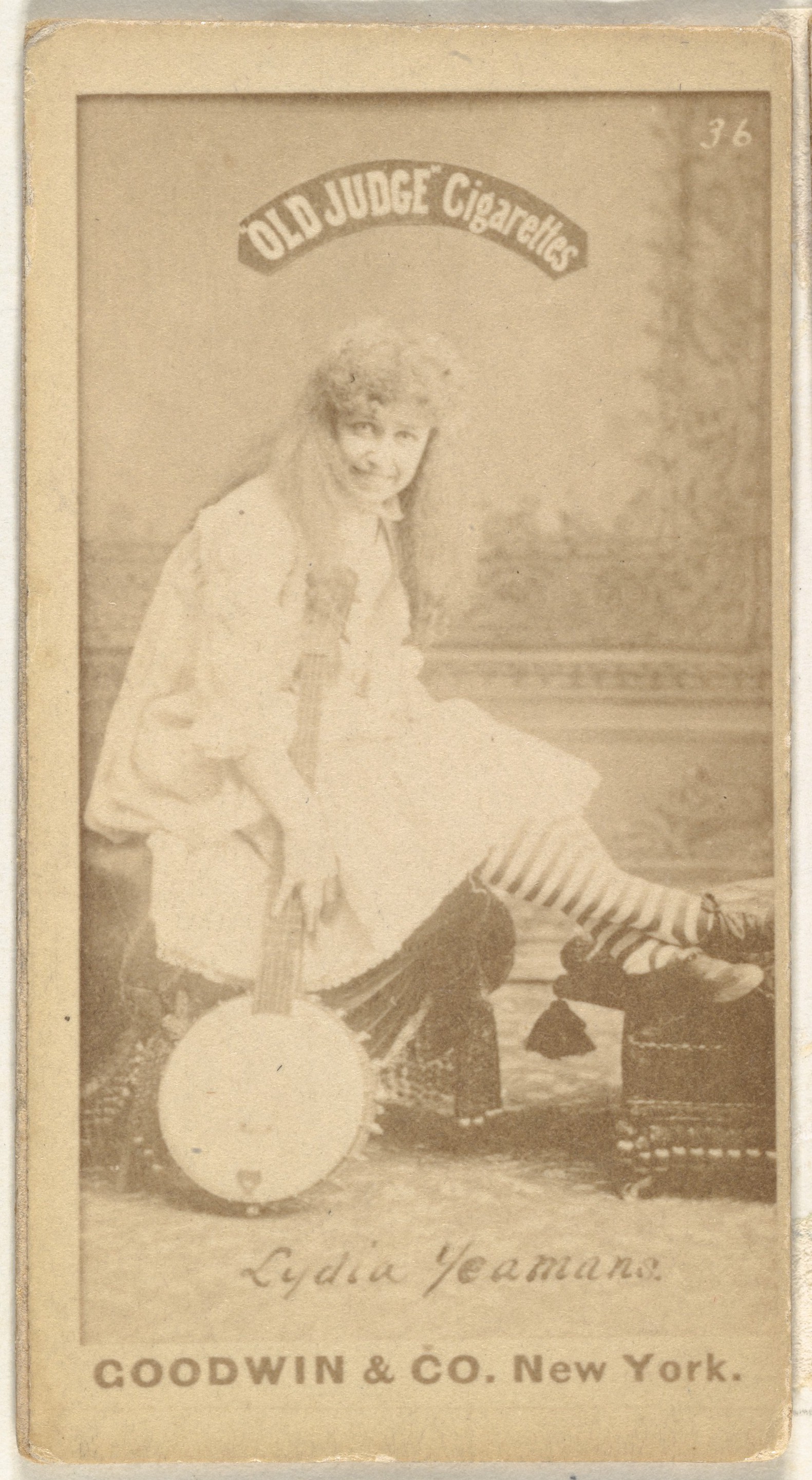 Goodwin & Company, Lydia Yeamana, from the Actors and Actresses series (N171) for Old Judge Cigarettes