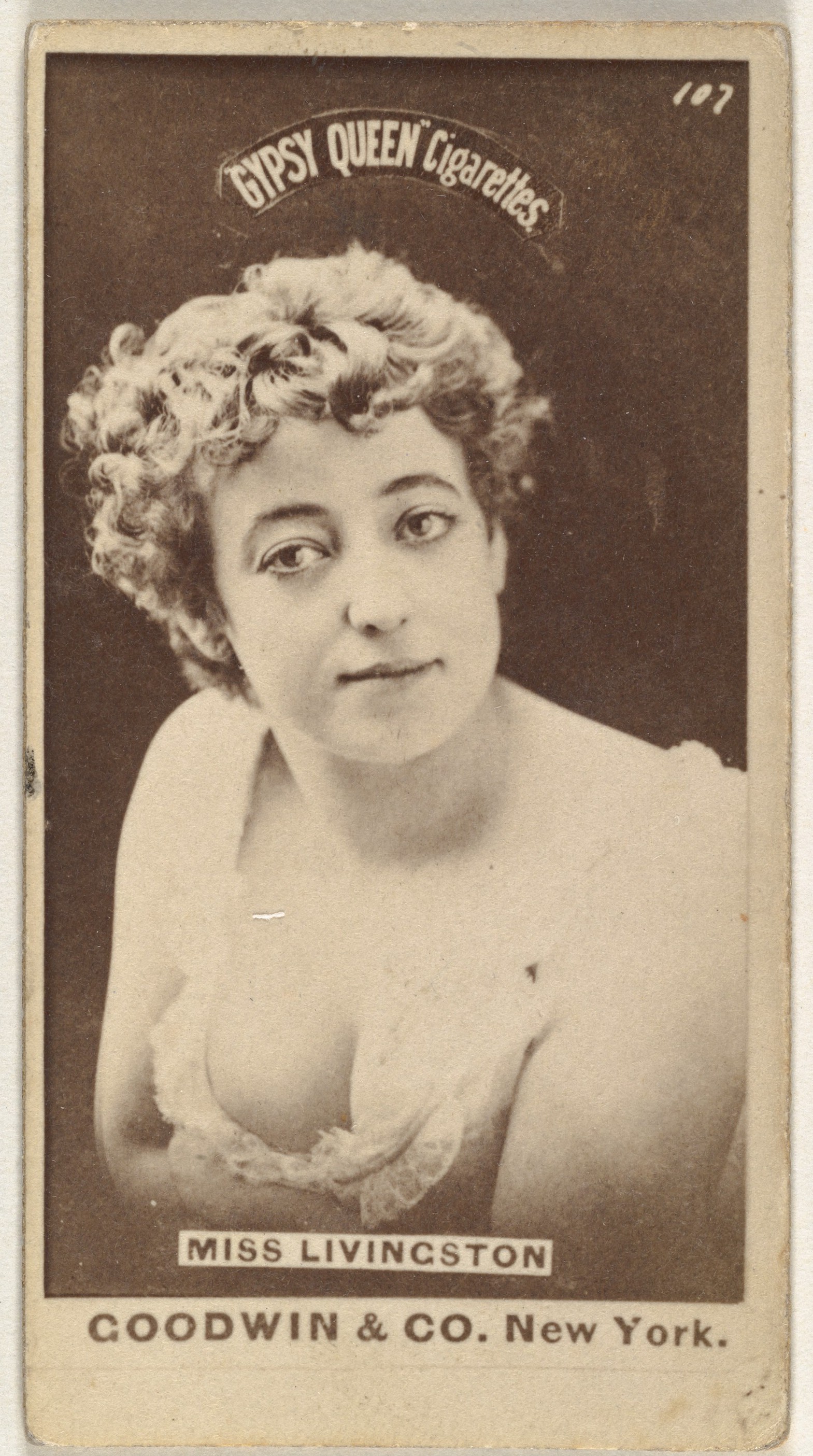 Miss Livingston, from the Actors and Actresses series (N171) for Gypsy Queen Cigarettes