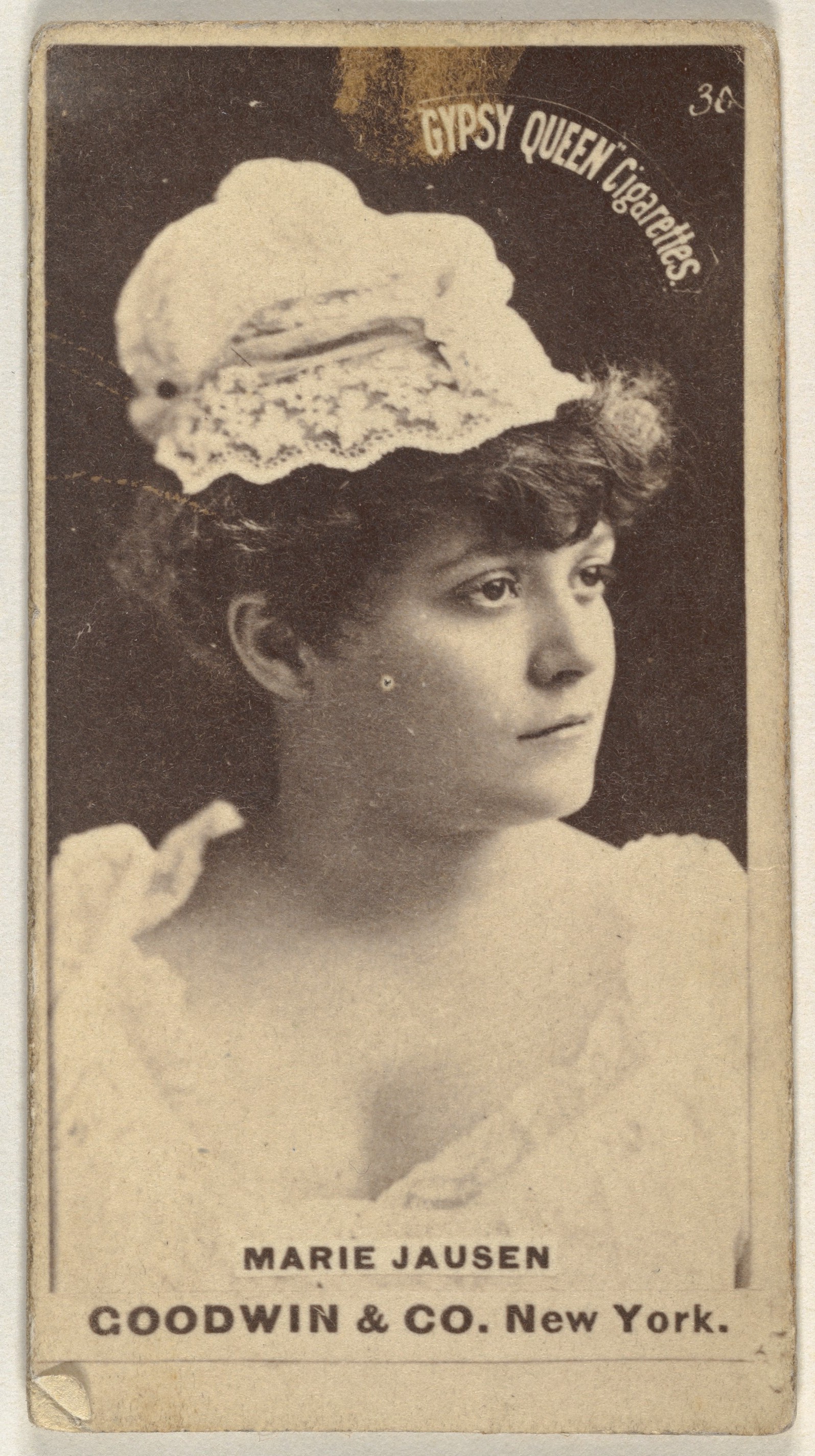 Goodwin & Company, Marie Jausen, from the Actors and Actresses series (N171) for Gypsy Queen Cigarettes