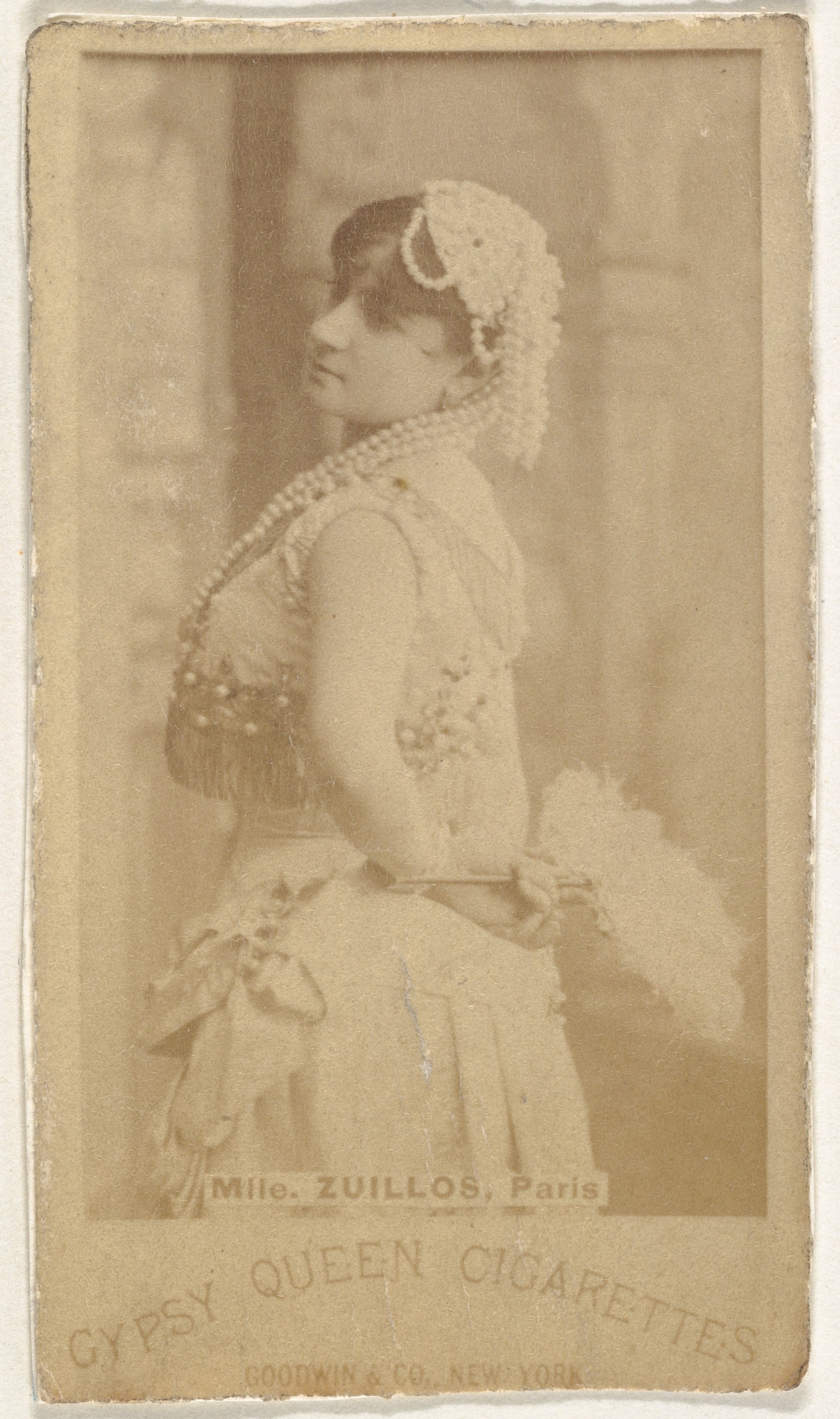 Mlle. Zuillos, Paris, from the Actors and Actresses series (N171) for Gypsy Queen Cigarettes