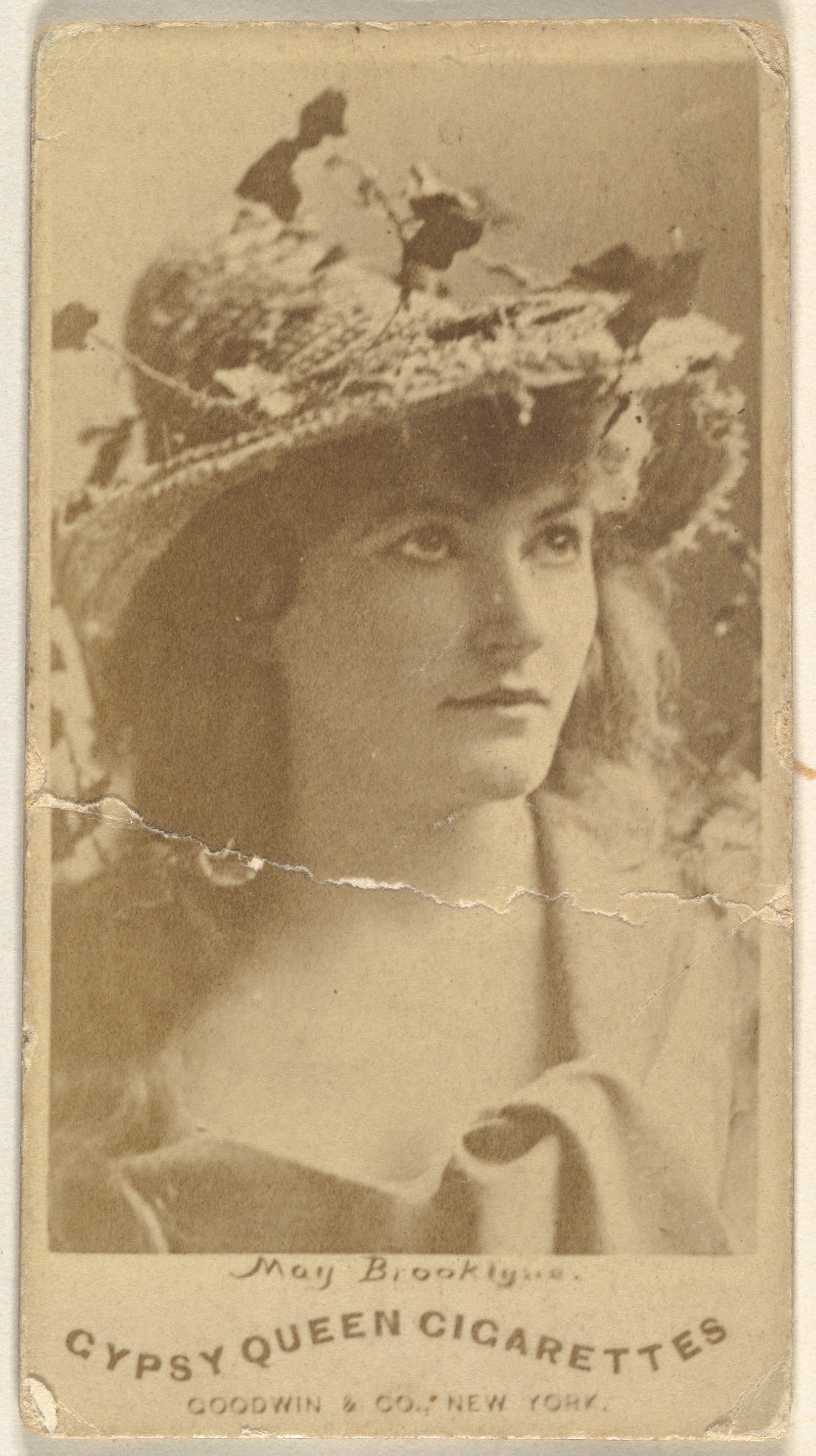 Goodwin & Company, May Brooklyne, from the Actors and Actresses series (N171) for Gypsy Queen Cigarettes