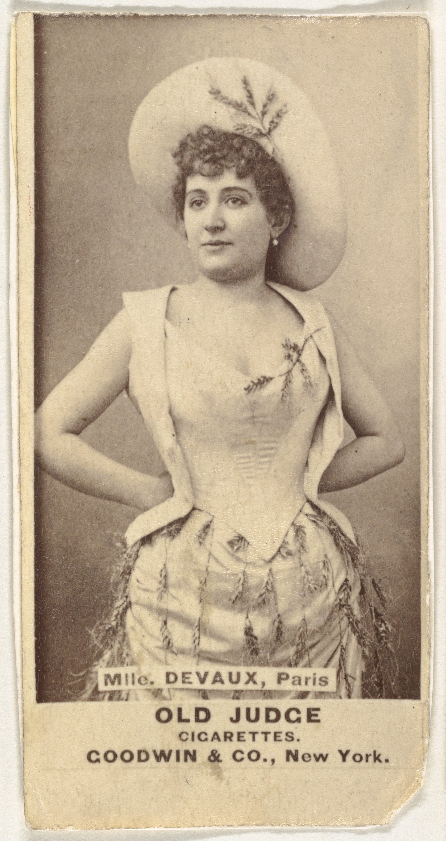 Goodwin & Company, Mlle. Devaux, Paris, from the Actors and Actresses series (N171) for Old Judge Cigarettes