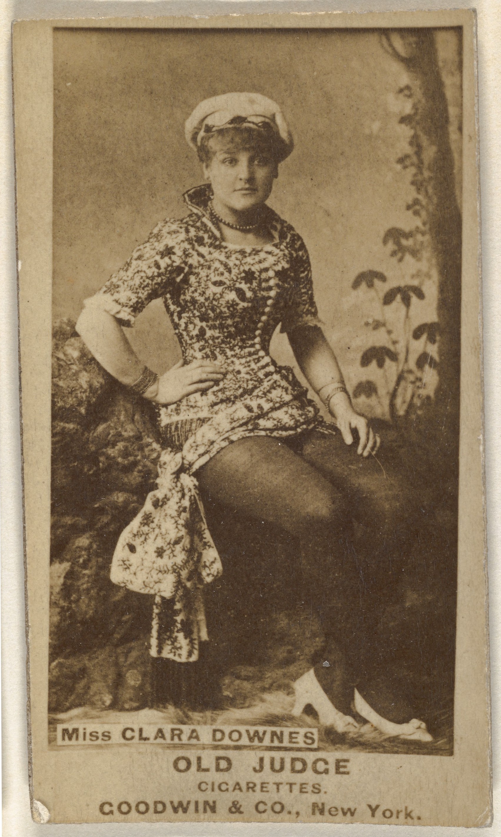 Goodwin & Company, Miss Clara Downes, from the Actors and Actresses series (N171) for Old Judge Cigarettes