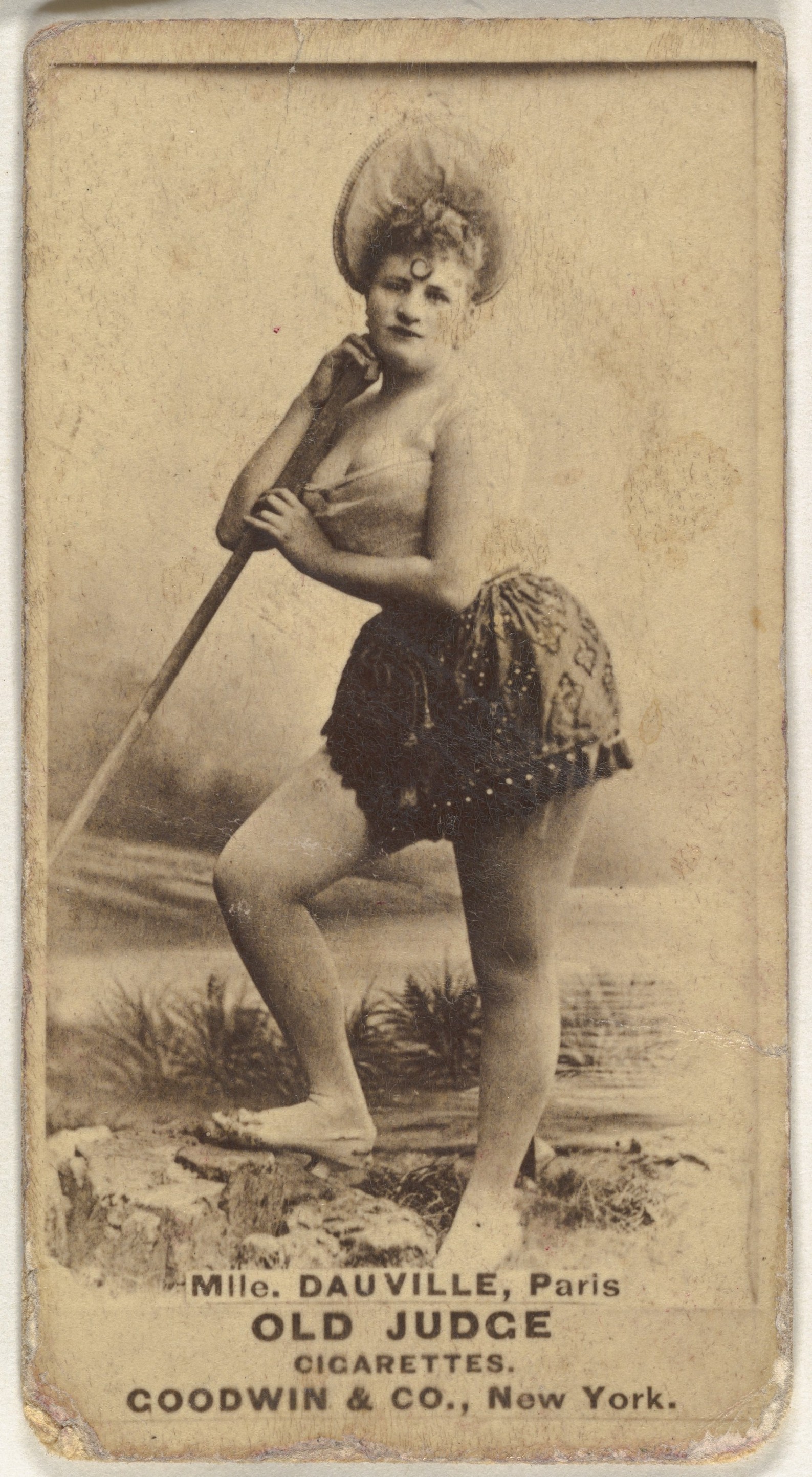 Mlle. Dauville, Paris, from the Actors and Actresses series (N171) for Old Judge Cigarettes