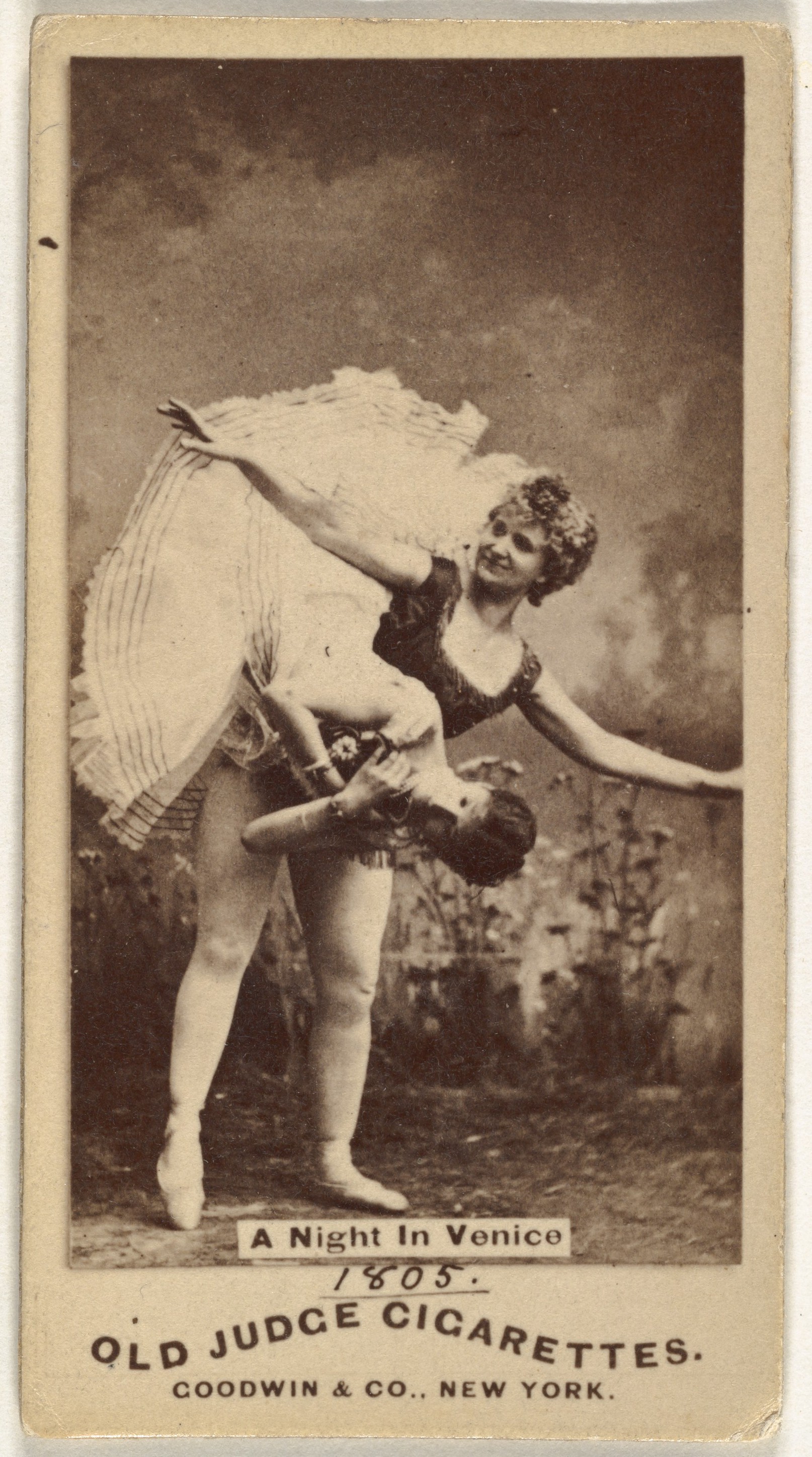 A Night in Venice, from the Actors and Actresses series (N171) for Old Judge Cigarettes