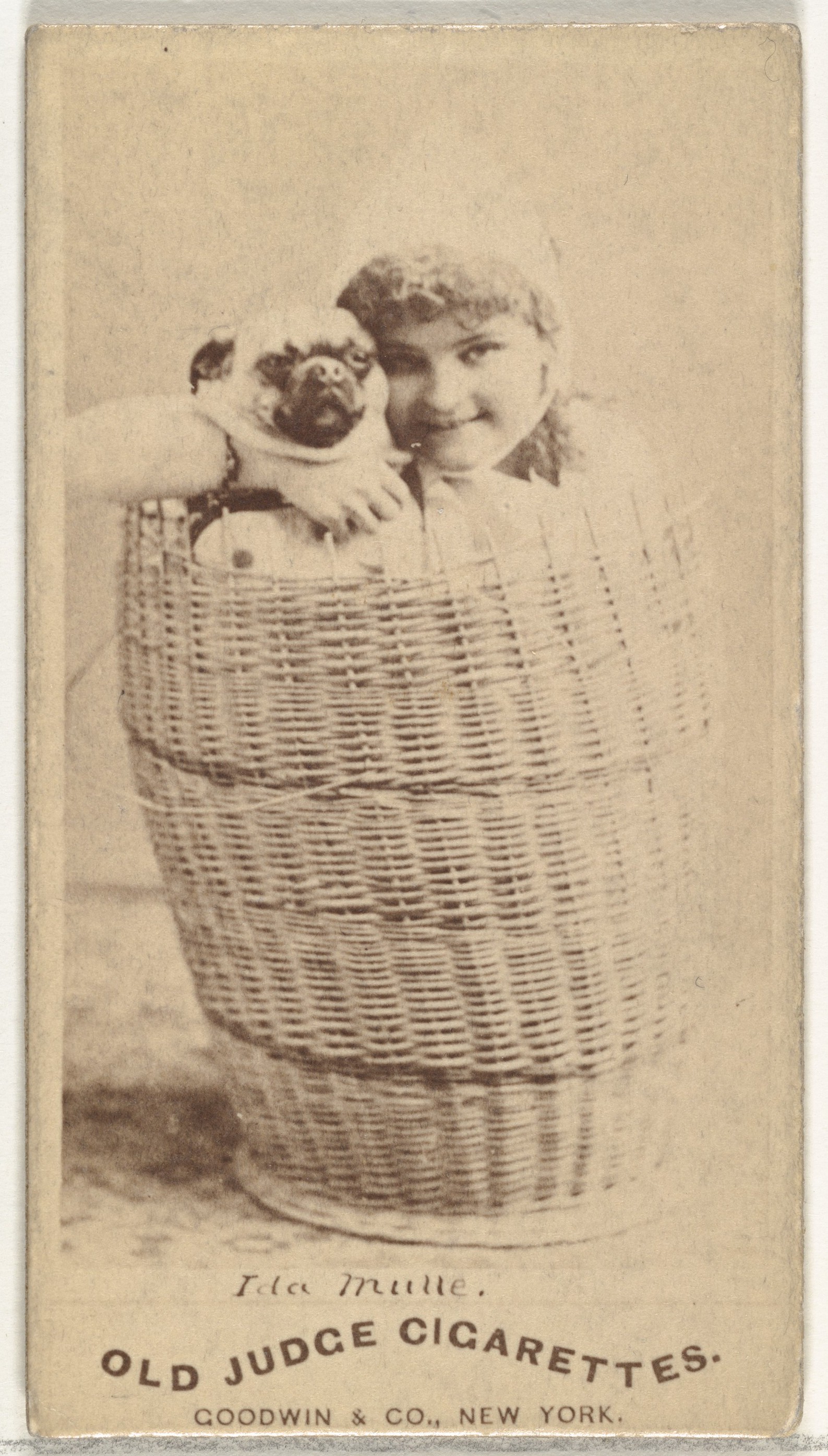 Ida Mulle, from the Actors and Actresses series (N171) for Old Judge Cigarettes