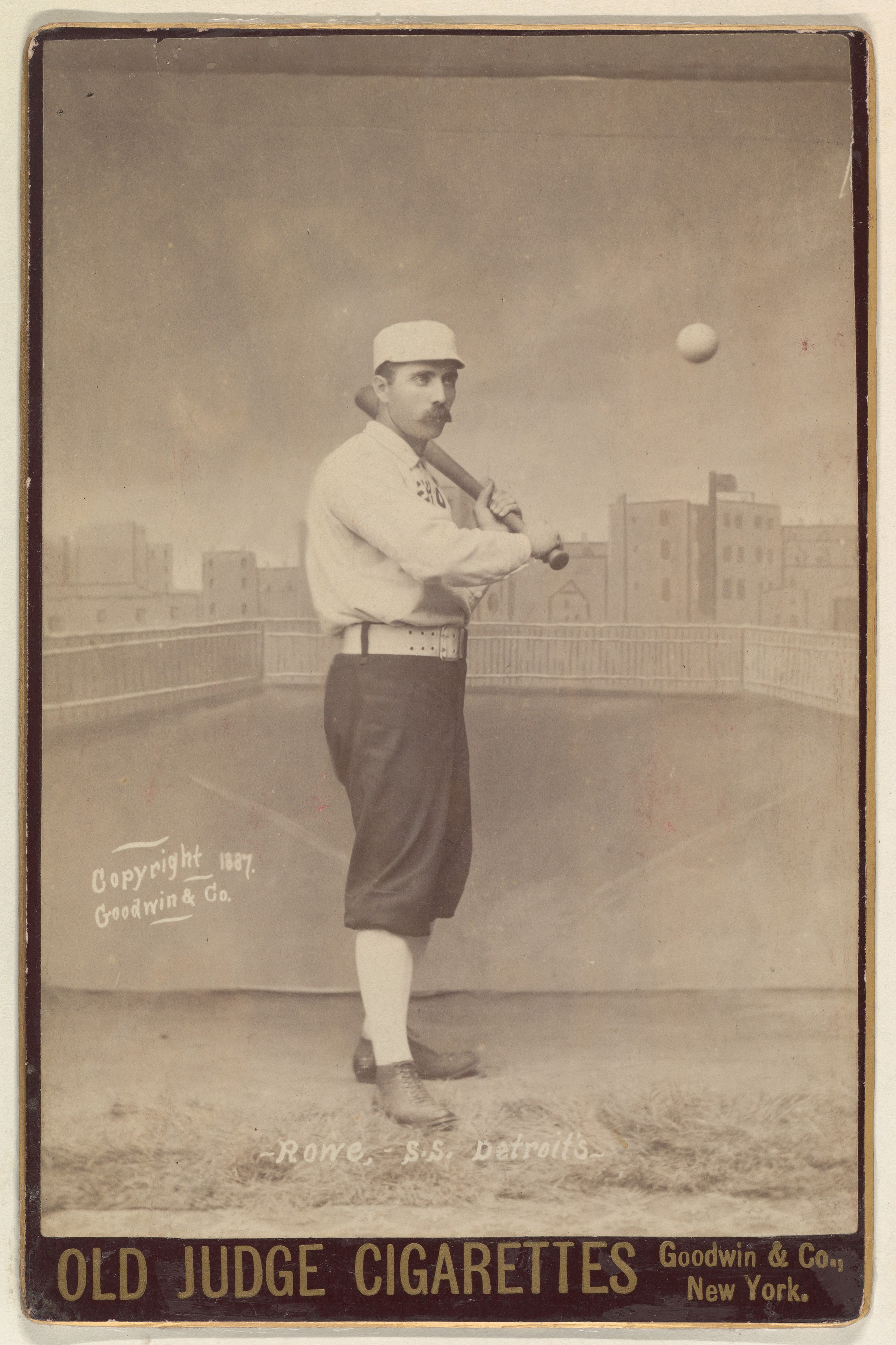 Goodwin & Company, Rowe, Shortstop, Detroit, from the series Old Judge Cigarettes