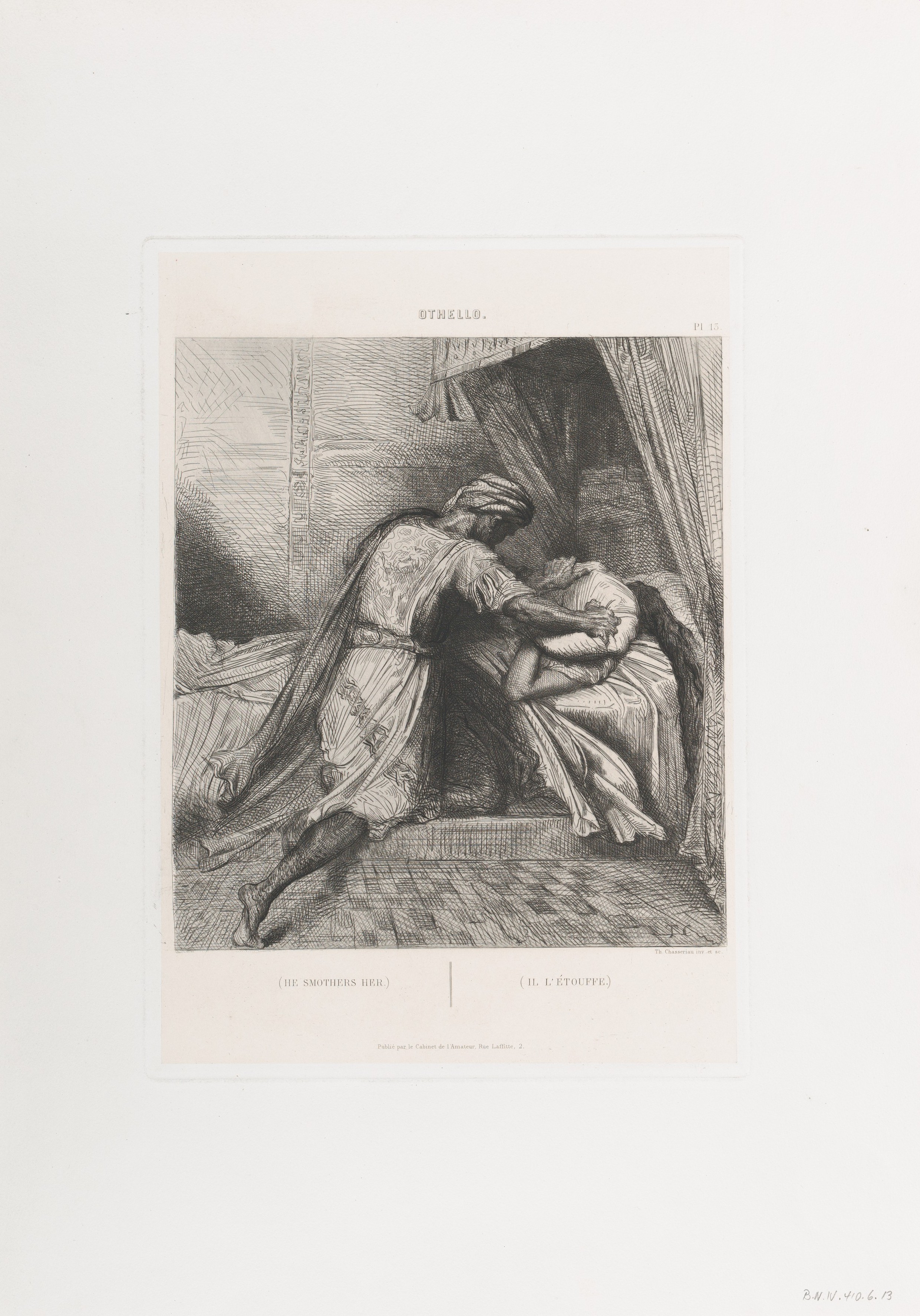 Th odore Chass riau He Smothers Her Plate 13 From Othello Act 5 
