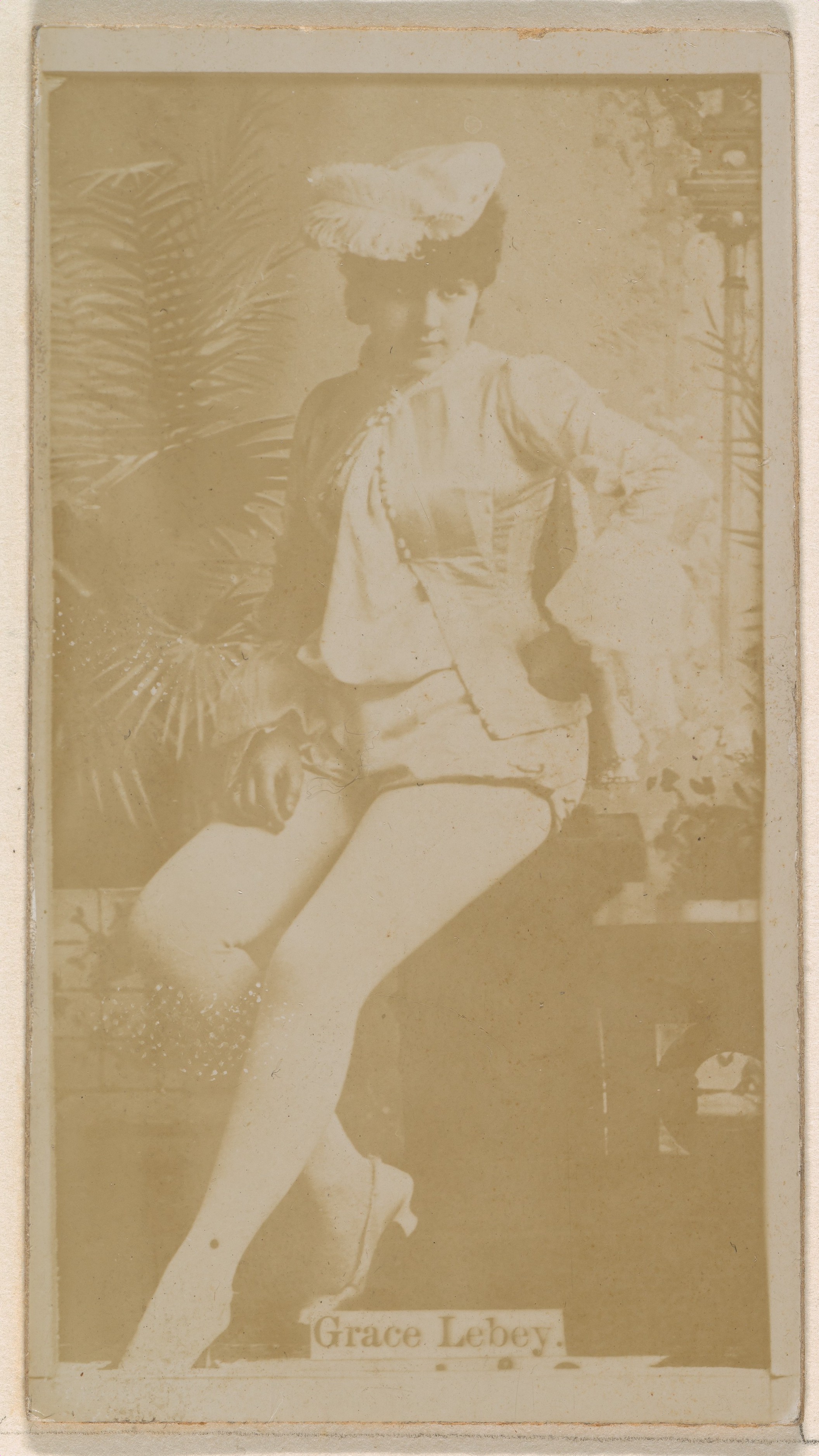 Grace Lebey, from the Actresses series (N245) issued by Kinney Brothers to promote Sweet Caporal Cigarettes