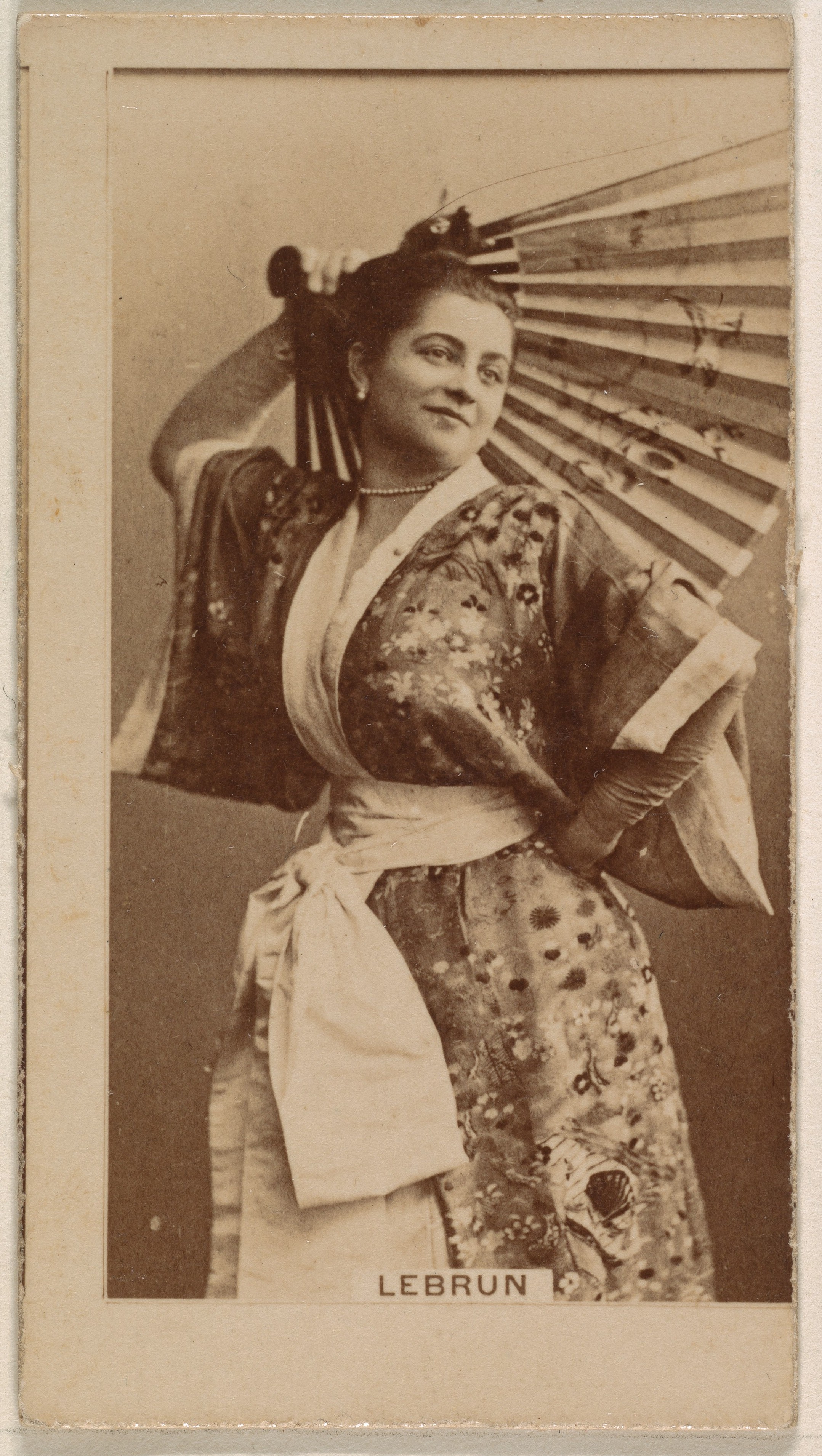 Kinney Brothers Tobacco Company, Mlle. Le Brun, from the Actresses series (N245) issued by Kinney Brothers to promote Sweet Caporal Cigarettes