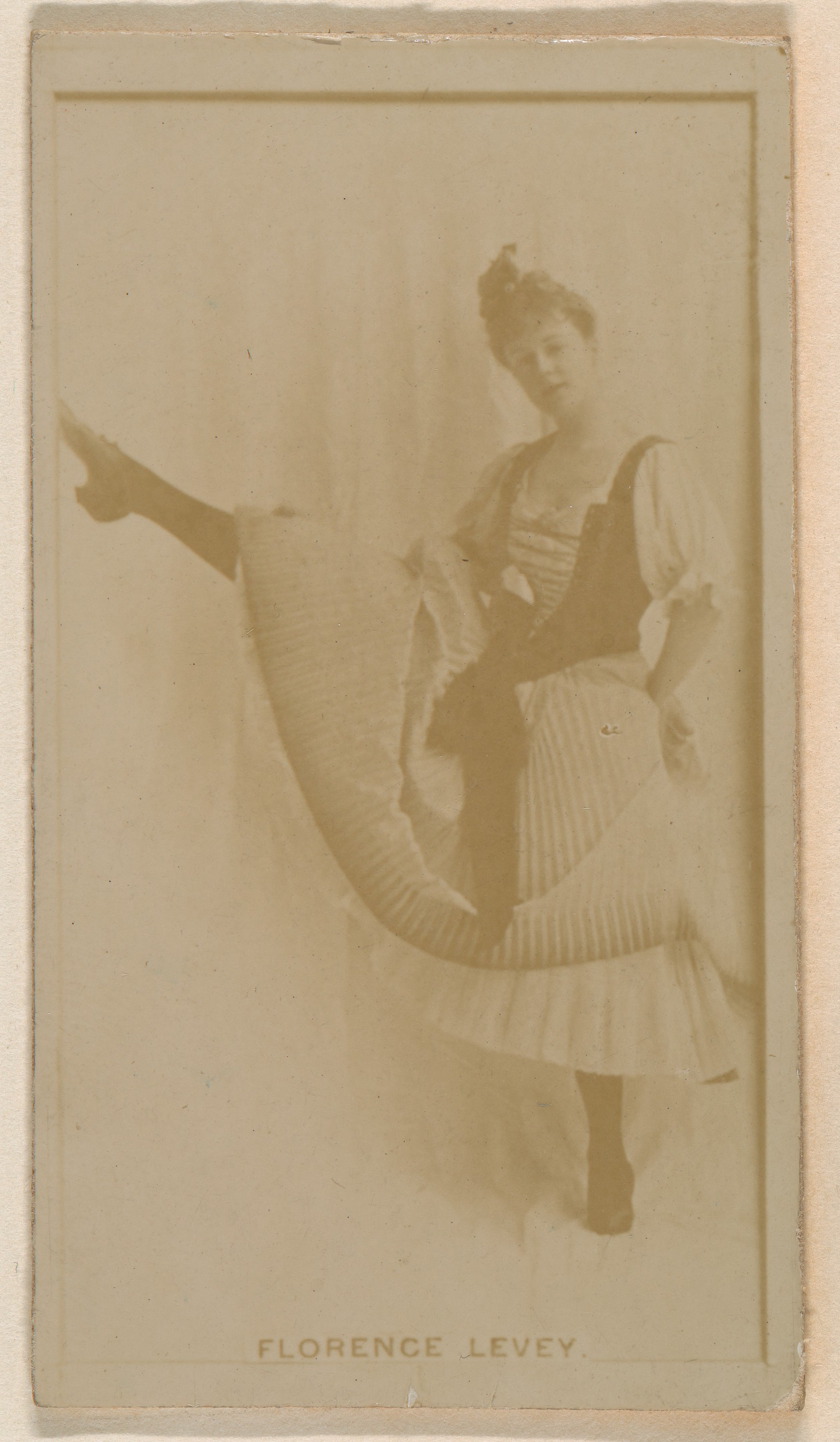 Florence Levey, from the Actresses series (N245) issued by Kinney Brothers to promote Sweet Caporal Cigarettes