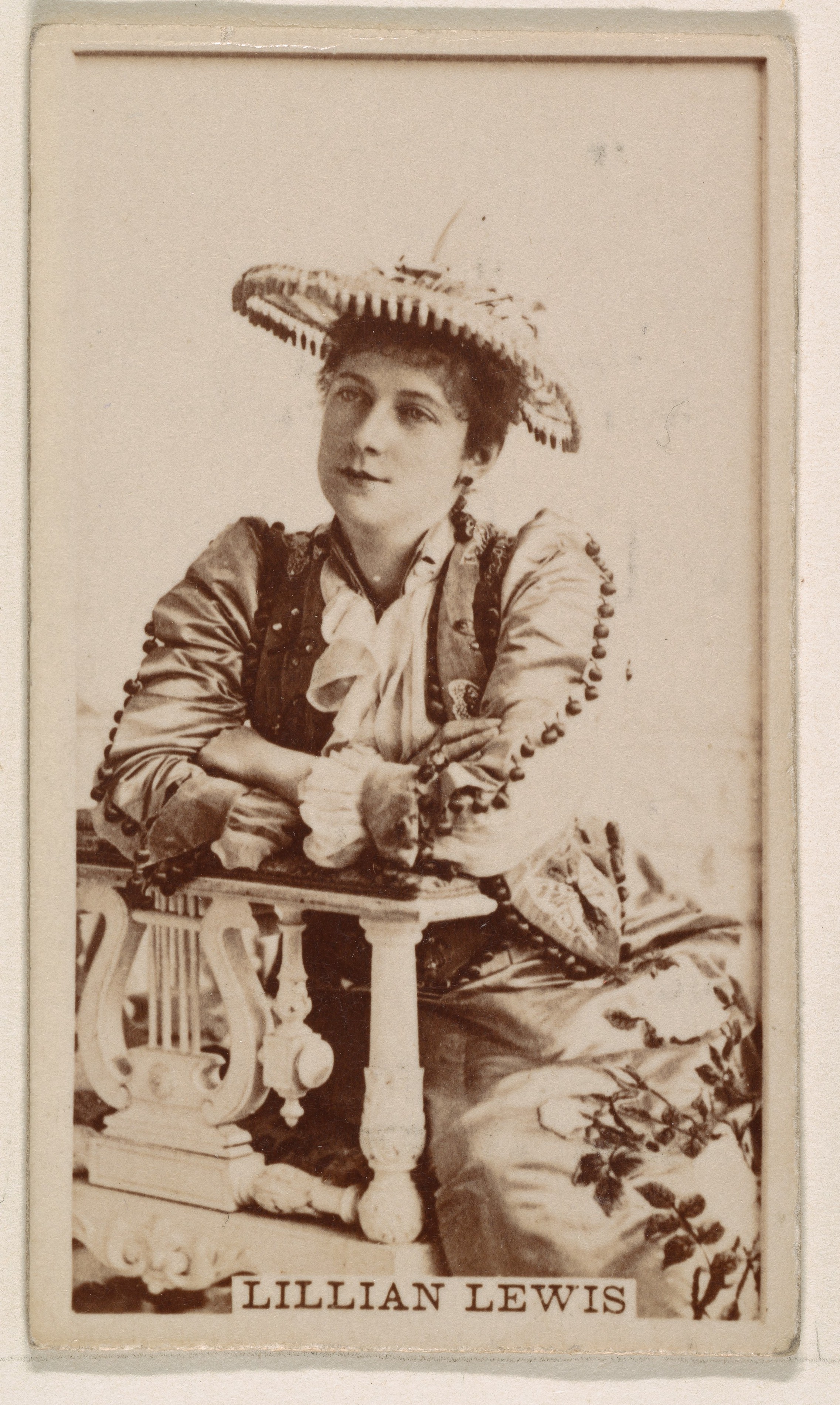Lillian Lewis, from the Actresses series (N245) issued by Kinney Brothers to promote Sweet Caporal Cigarettes