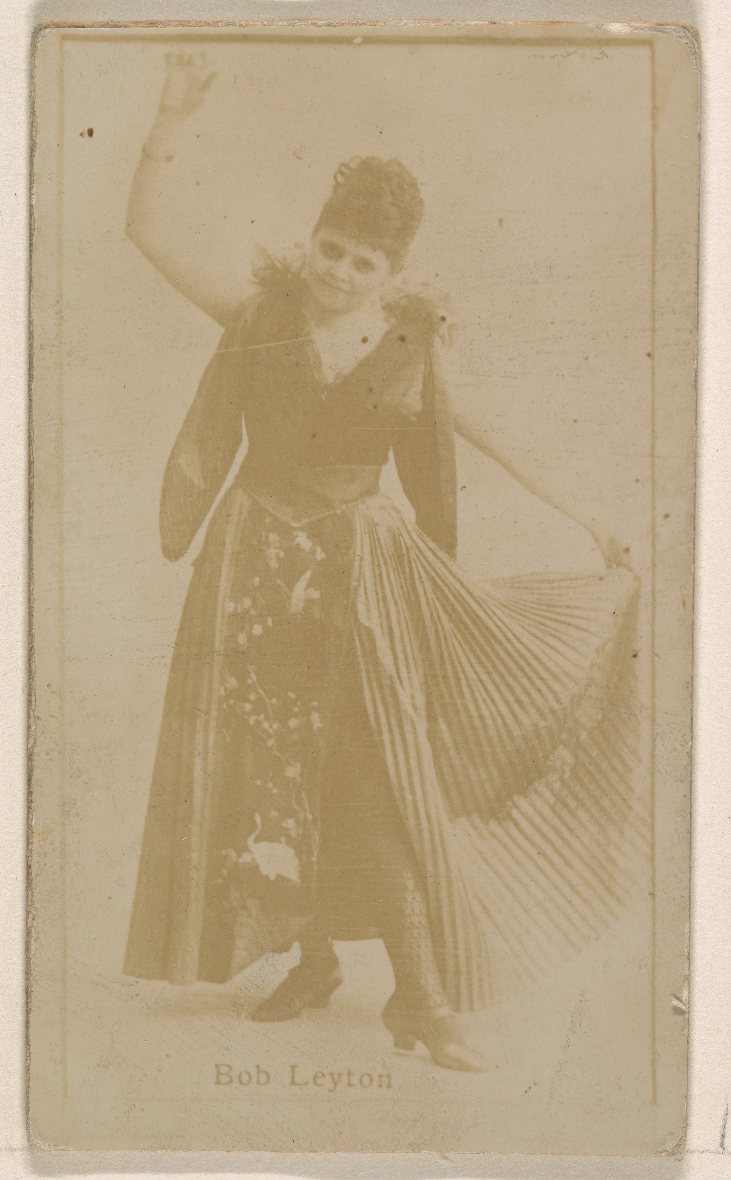 Bob Leyton, from the Actresses series (N245) issued by Kinney Brothers to promote Sweet Caporal Cigarettes
