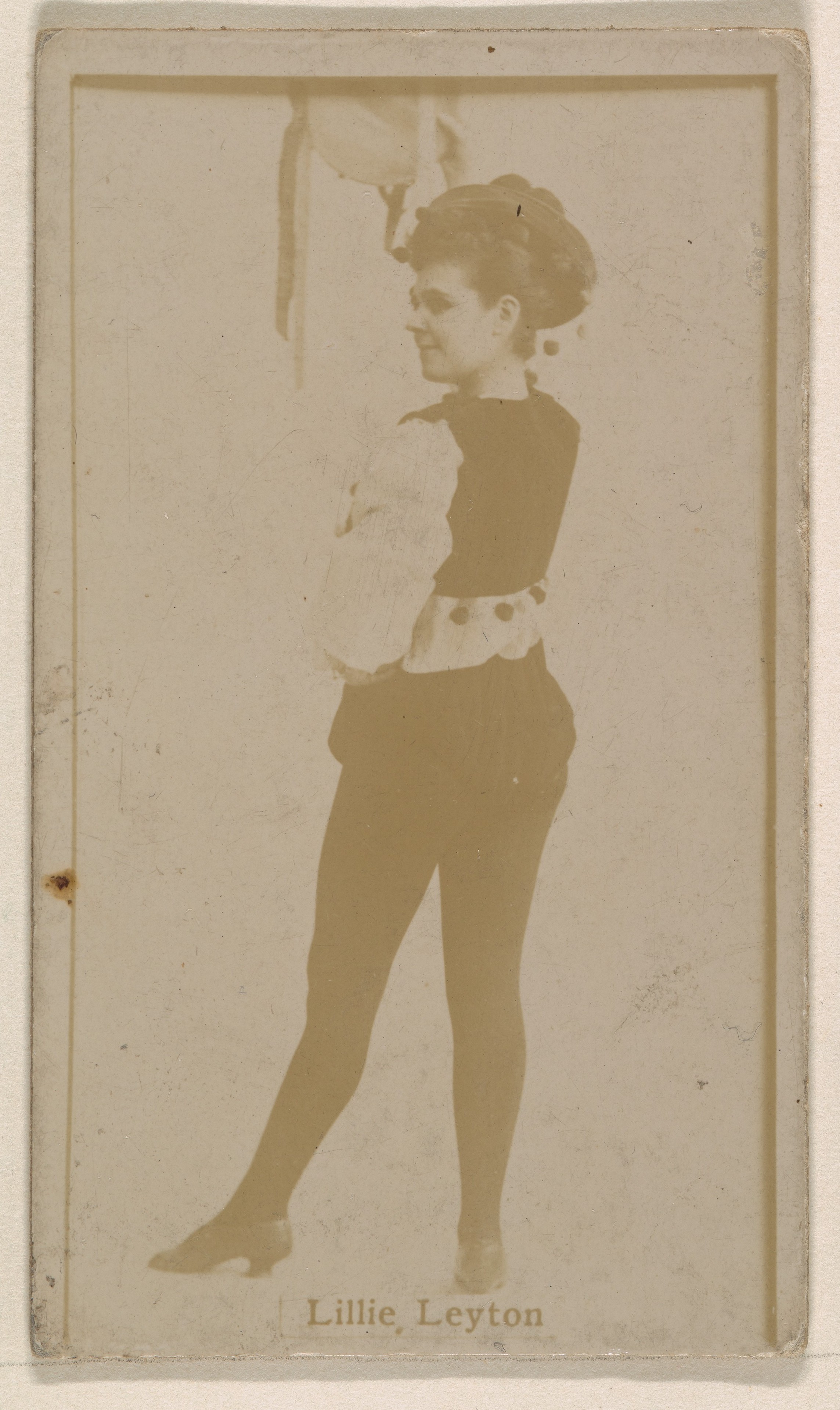 Kinney Brothers Tobacco Company, Lillie Leyton, from the Actresses series (N245) issued by Kinney Brothers to promote Sweet Caporal Cigarettes