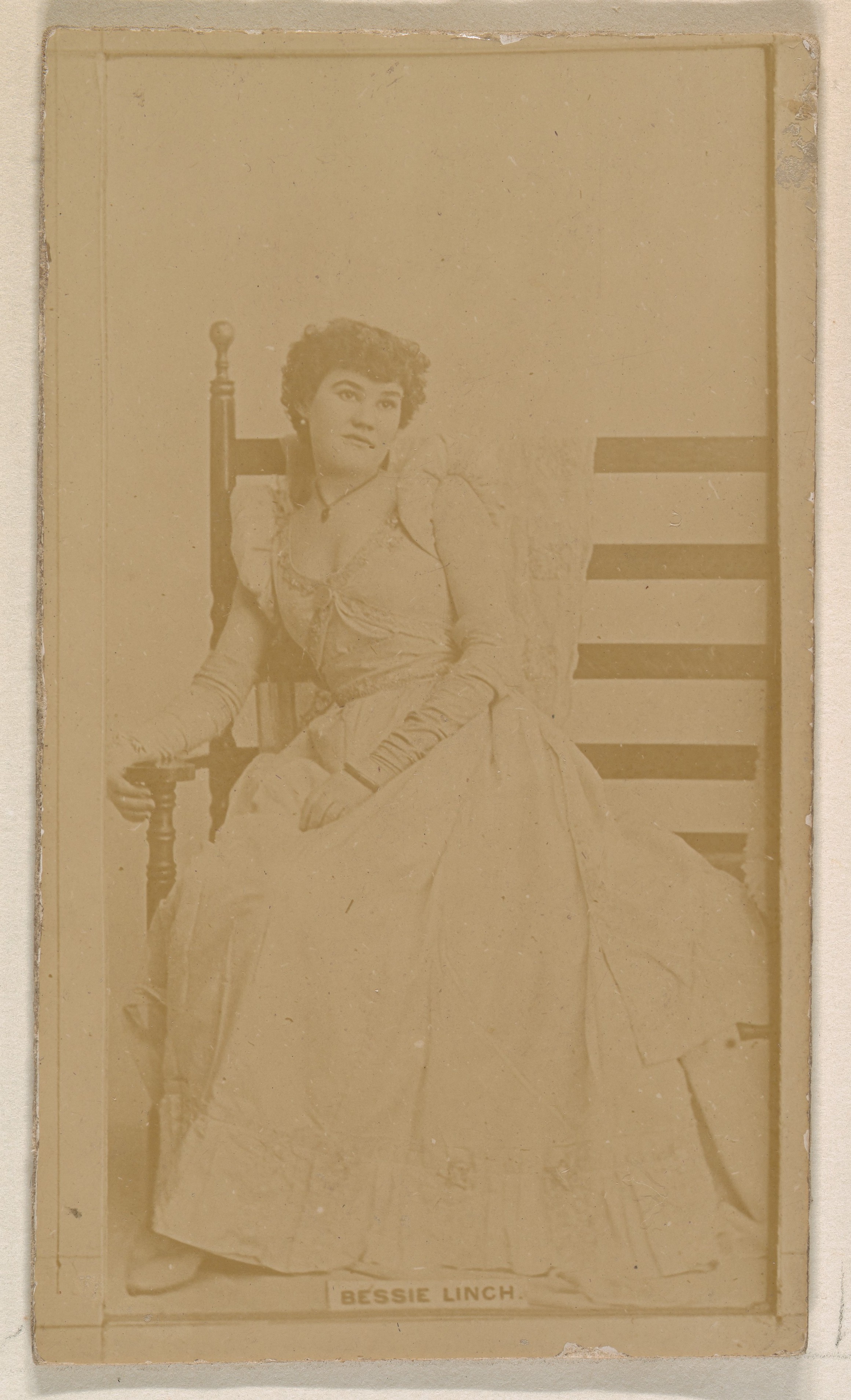 Bessie Linch, from the Actresses series (N245) issued by Kinney Brothers to promote Sweet Caporal Cigarettes