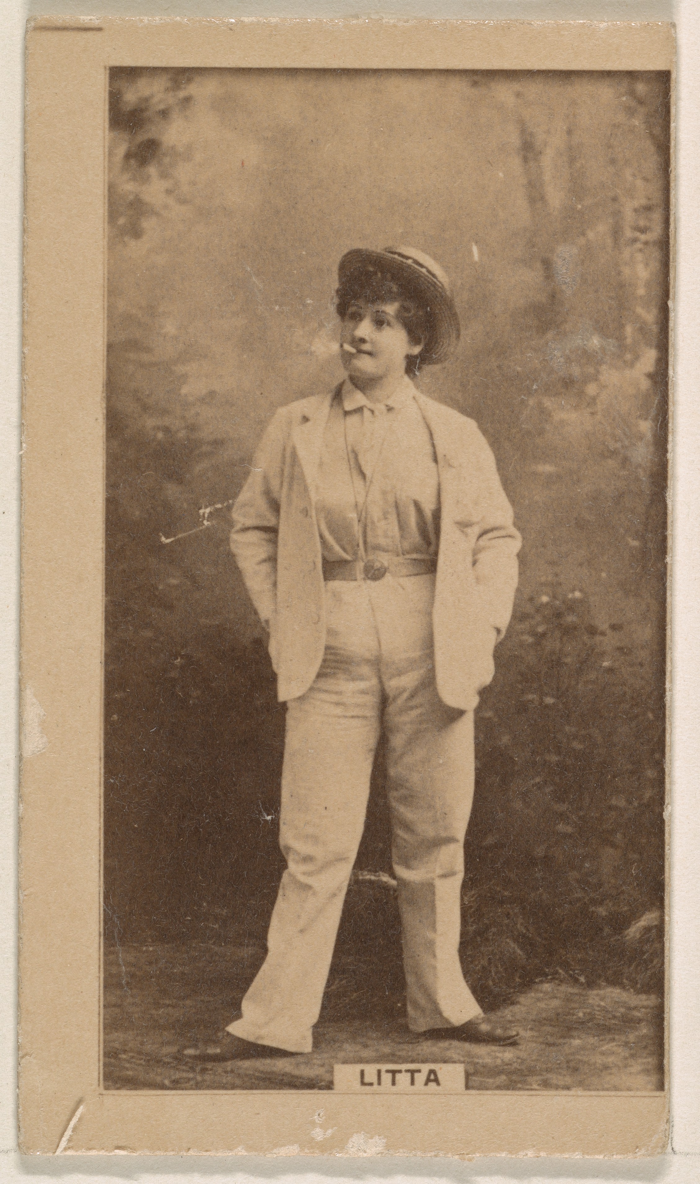 Litta, from the Actresses series (N245) issued by Kinney Brothers to promote Sweet Caporal Cigarettes