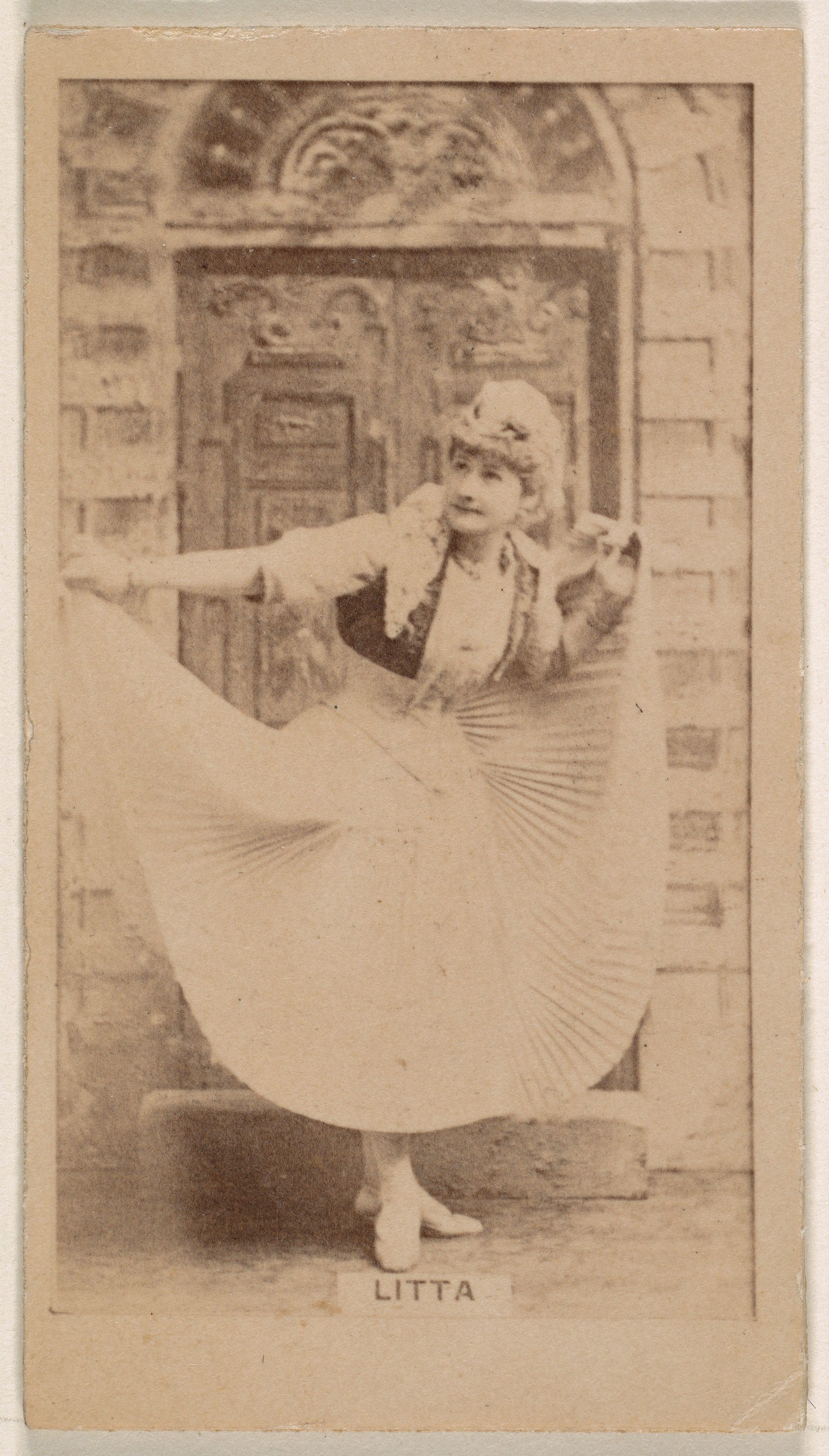 Litta, from the Actresses series (N245) issued by Kinney Brothers to promote Sweet Caporal Cigarettes