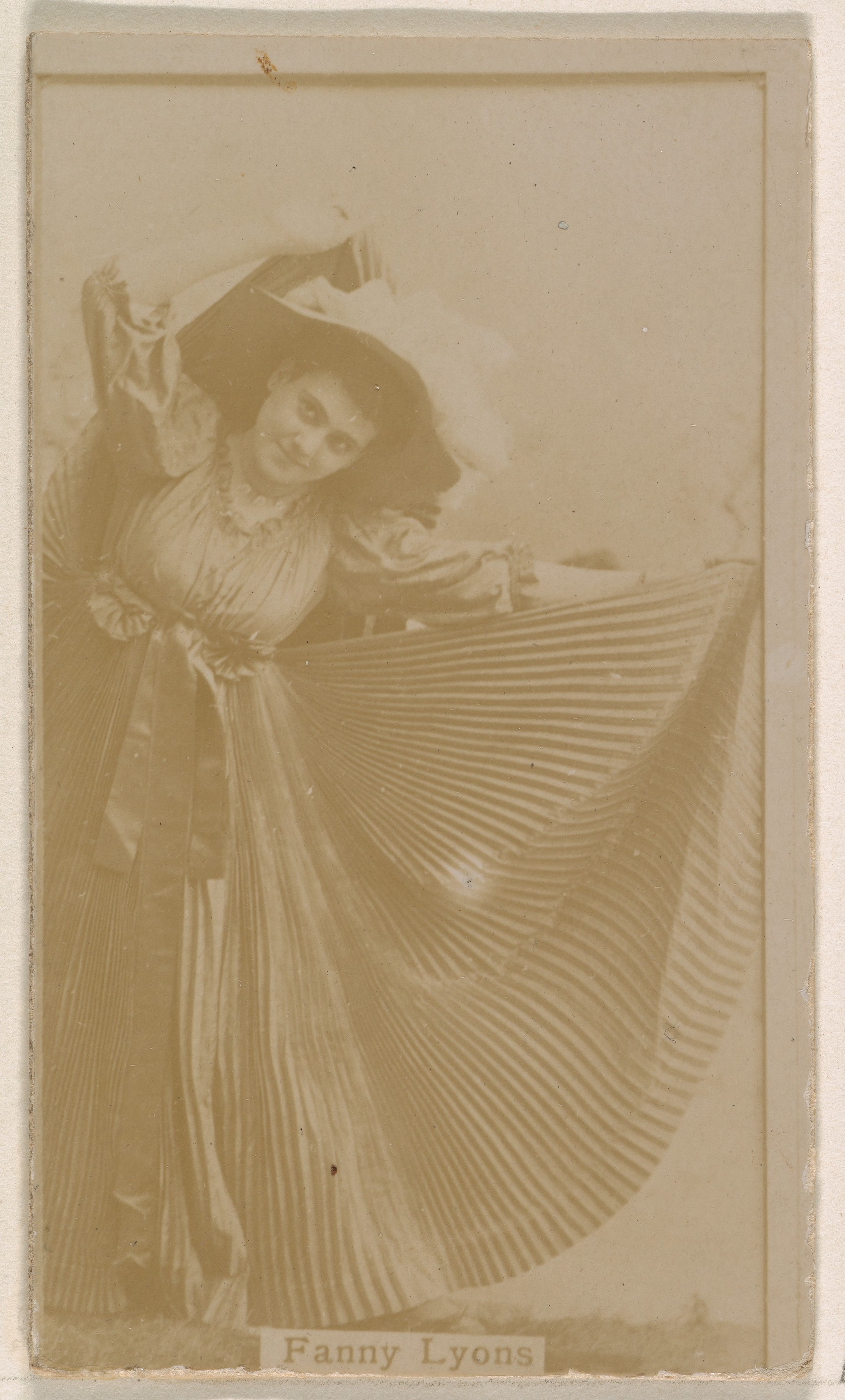Fanny Lyons, from the Actresses series (N245) issued by Kinney Brothers to promote Sweet Caporal Cigarettes