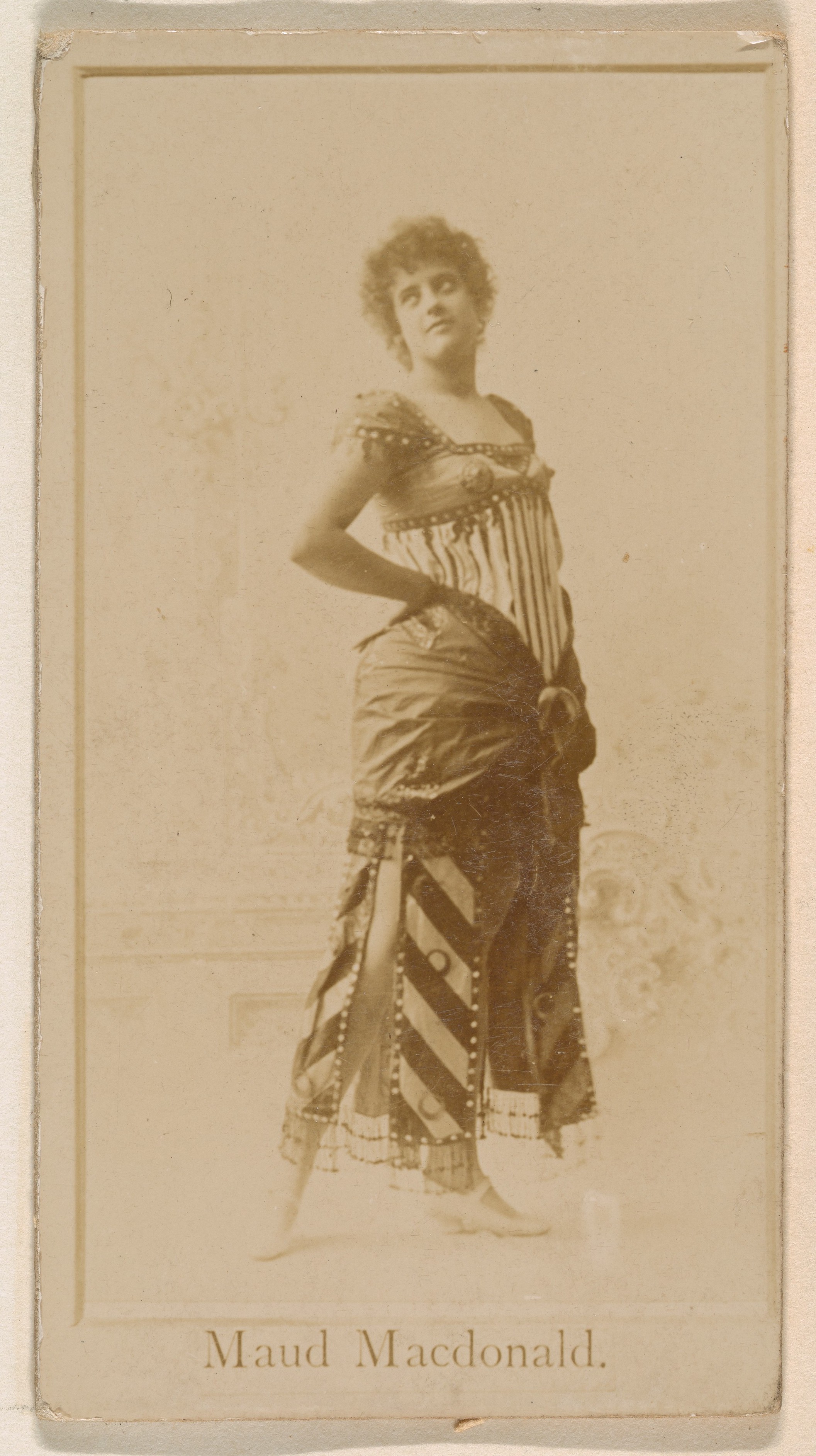 Maud Macdonald, from the Actresses series (N245) issued by Kinney Brothers to promote Sweet Caporal Cigarettes