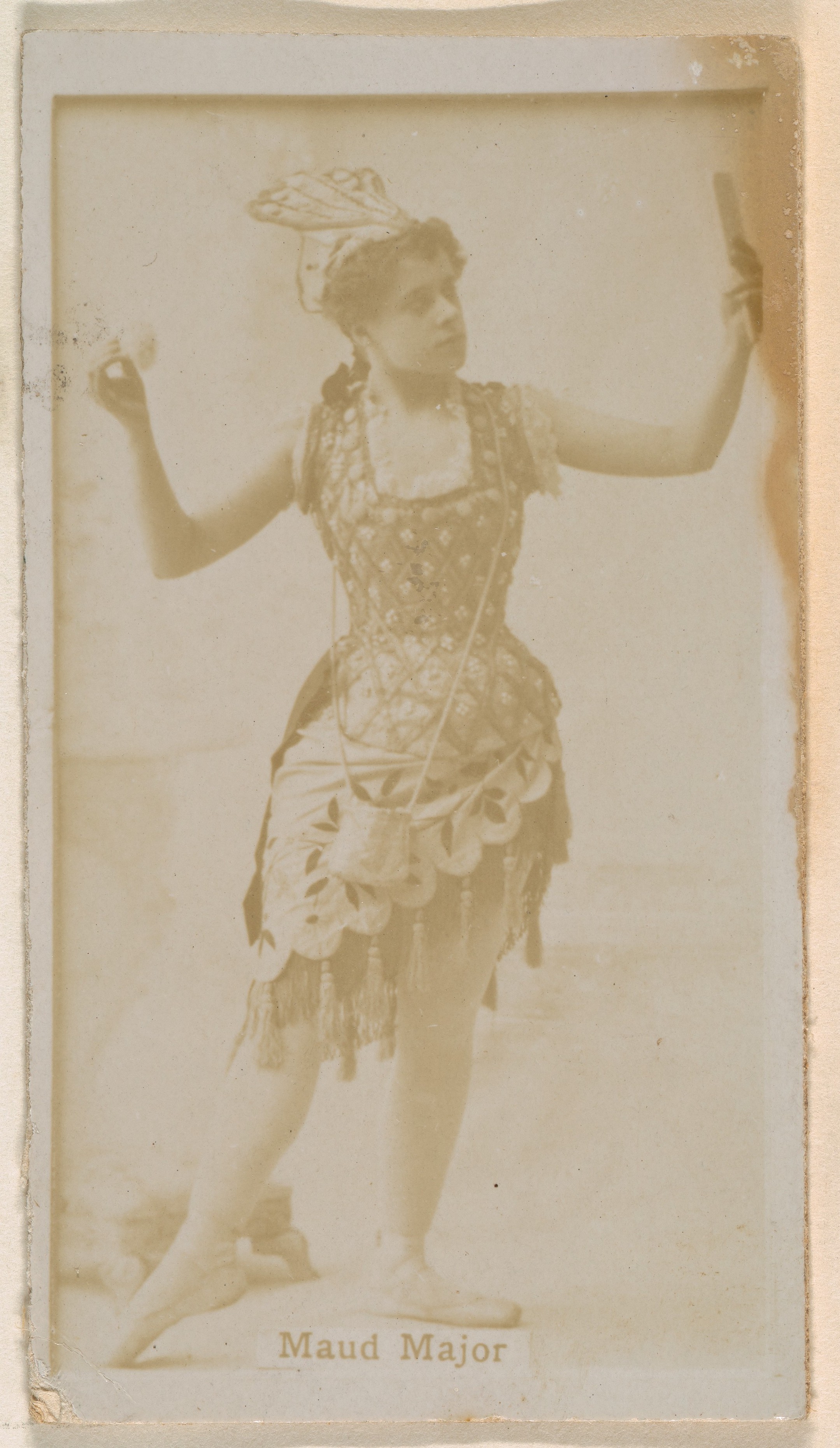 Maud Major, from the Actresses series (N245) issued by Kinney Brothers to promote Sweet Caporal Cigarettes