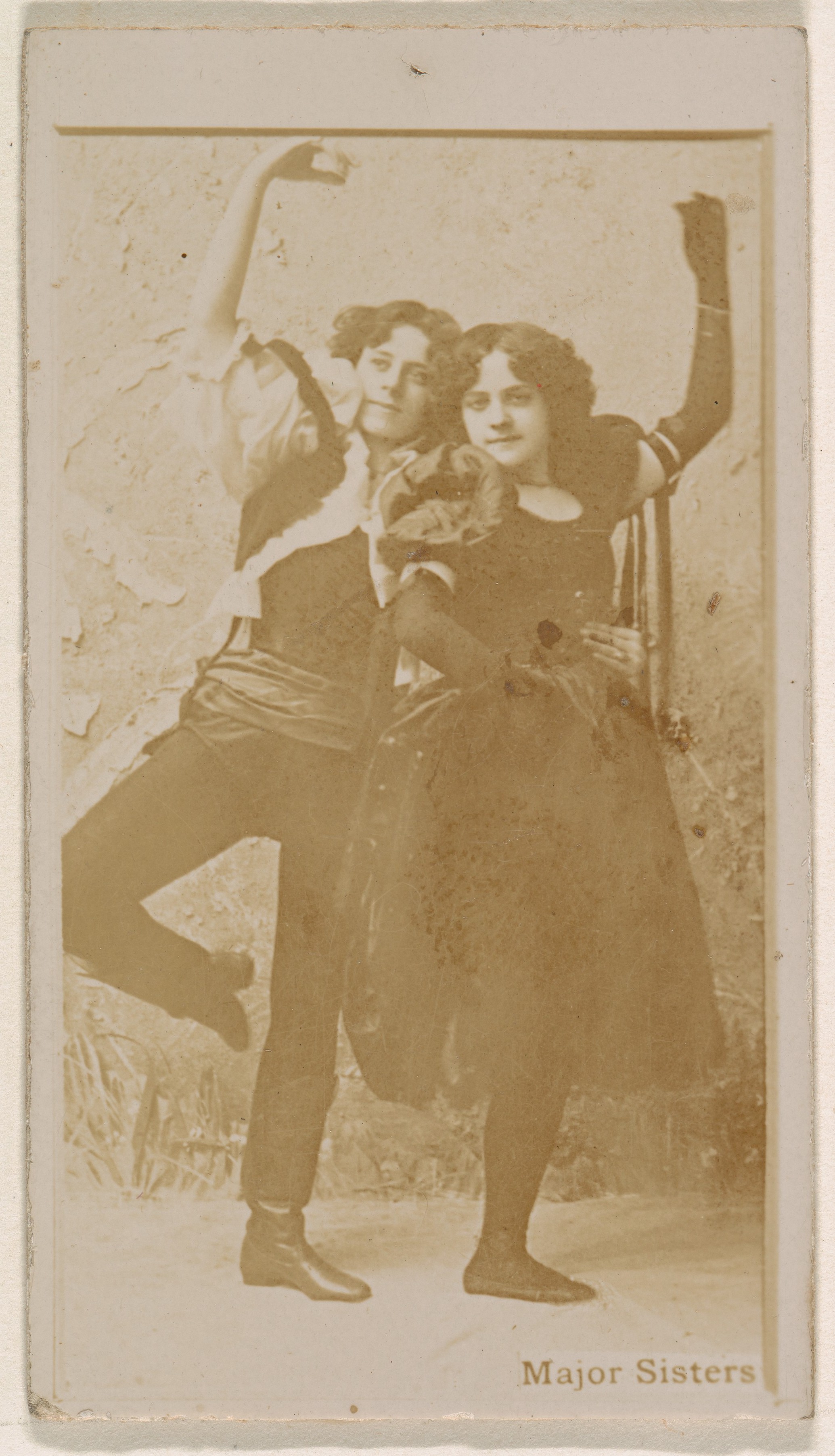 Major Sisters, from the Actresses series (N245) issued by Kinney Brothers to promote Sweet Caporal Cigarettes