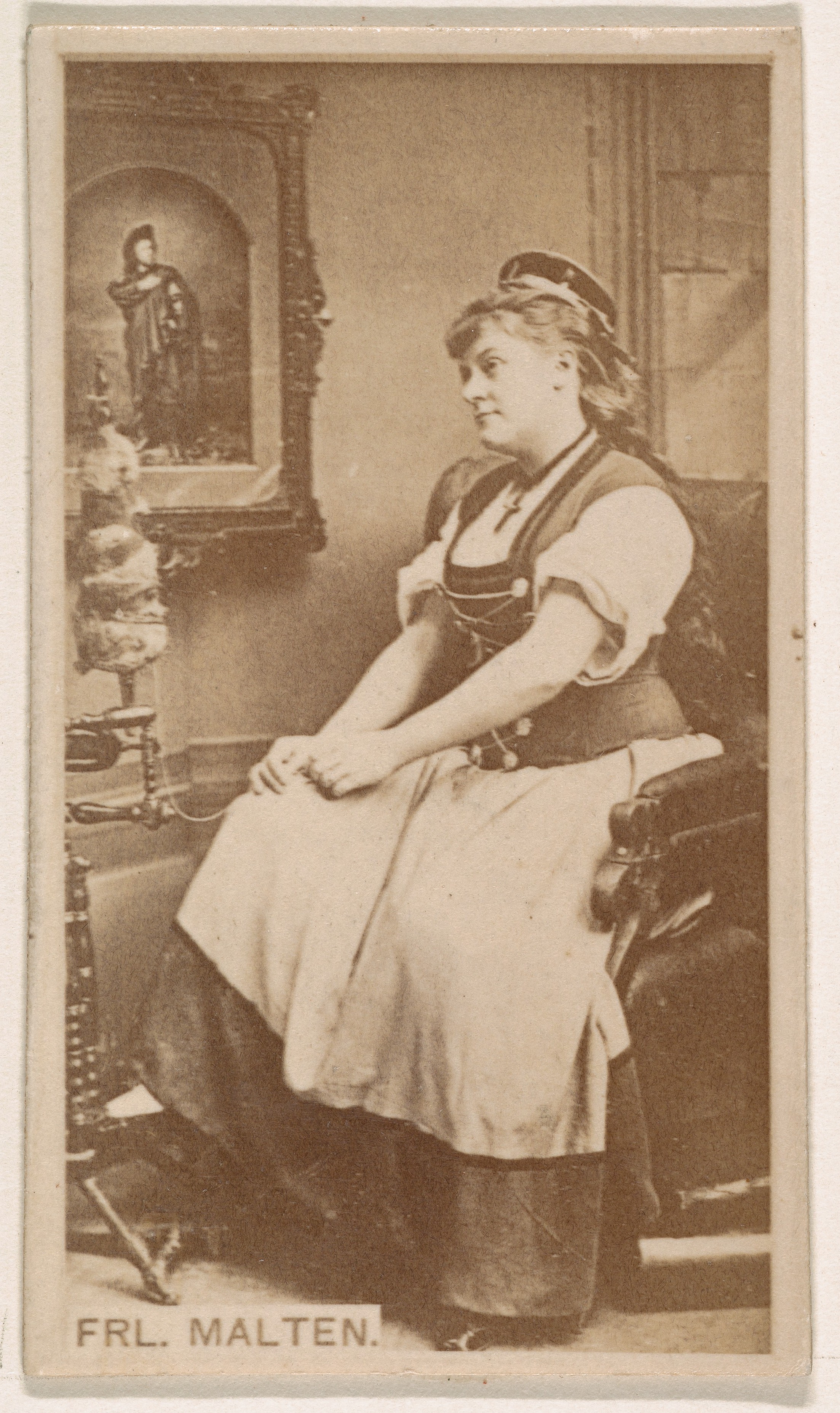 Kinney Brothers Tobacco Company, Frl. Malten, from the Actresses series (N245) issued by Kinney Brothers to promote Sweet Caporal Cigarettes