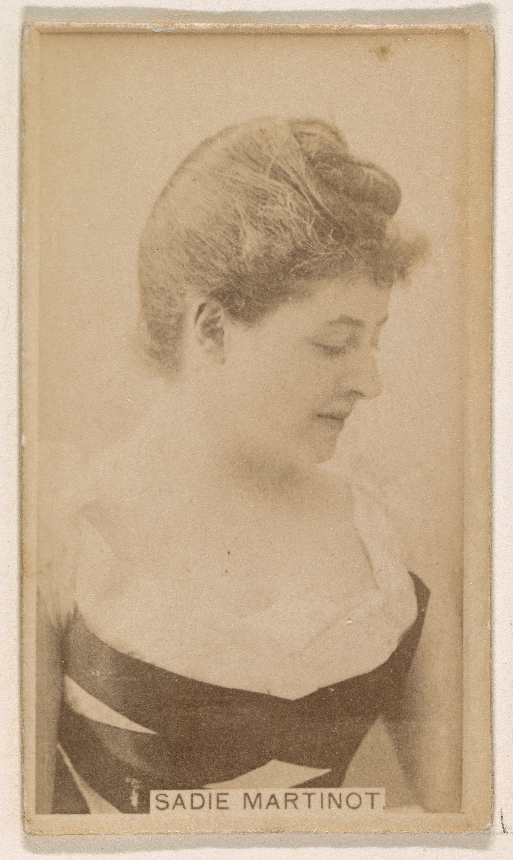 Sadie Martinot, from the Actresses series (N245) issued by Kinney Brothers to promote Sweet Caporal Cigarettes