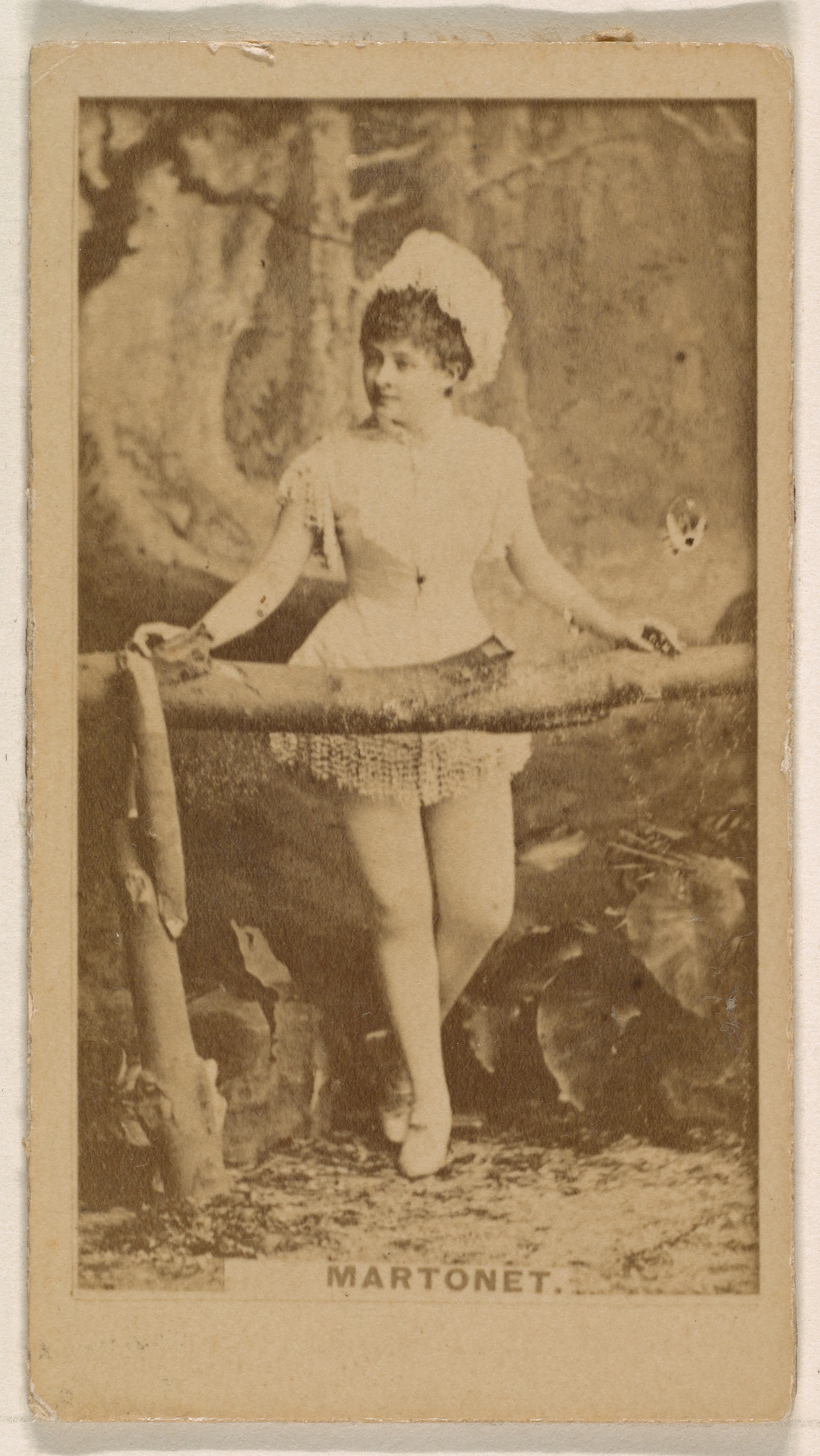 Miss Martonet, from the Actresses series (N245) issued by Kinney Brothers to promote Sweet Caporal Cigarettes