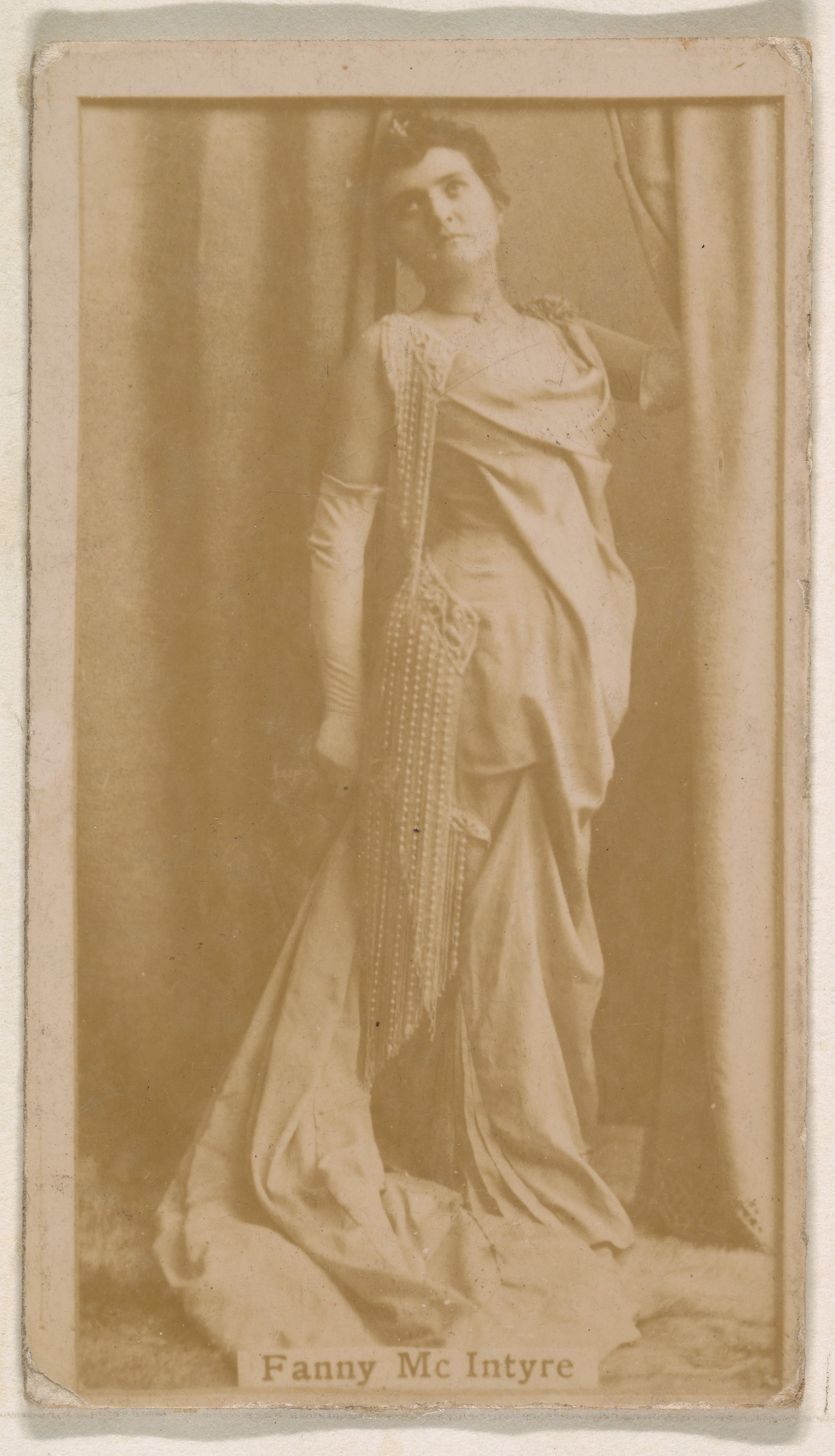 Fanny McIntyre, from the Actresses series (N245) issued by Kinney Brothers to promote Sweet Caporal Cigarettes