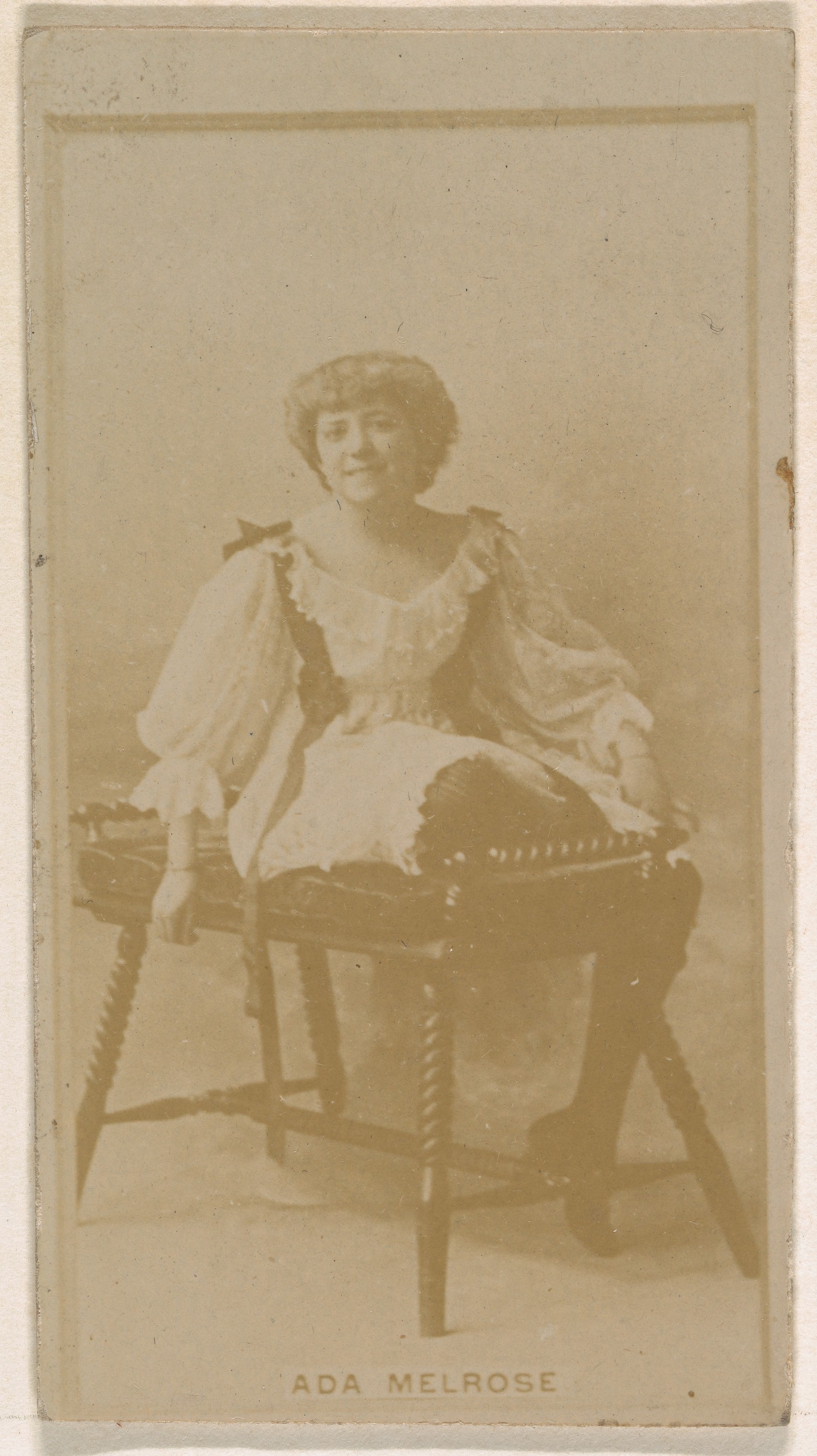 Ada Melrose, from the Actresses series (N245) issued by Kinney Brothers to promote Sweet Caporal Cigarettes