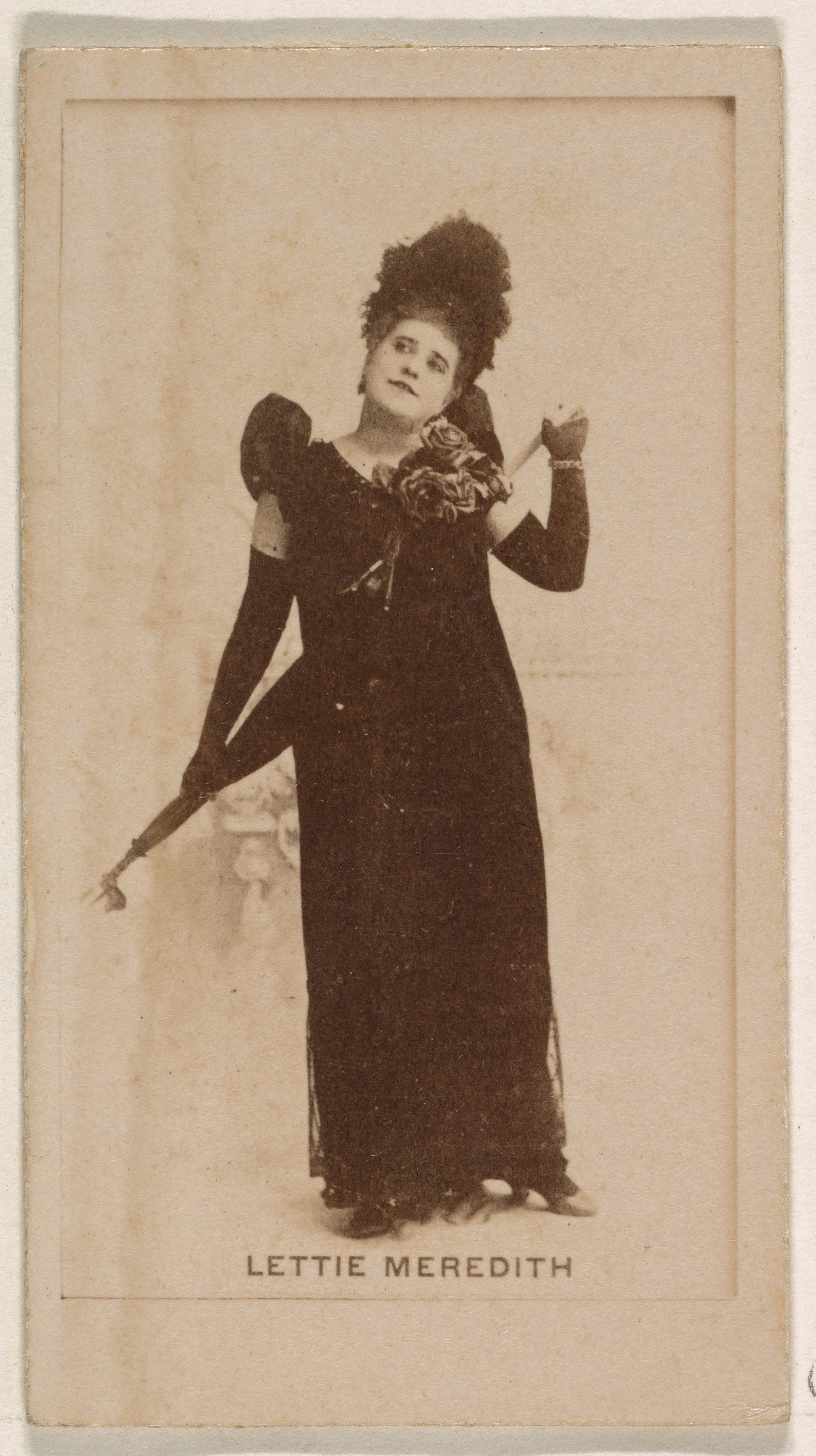 Lettie Meredith, from the Actresses series (N245) issued by Kinney Brothers to promote Sweet Caporal Cigarettes