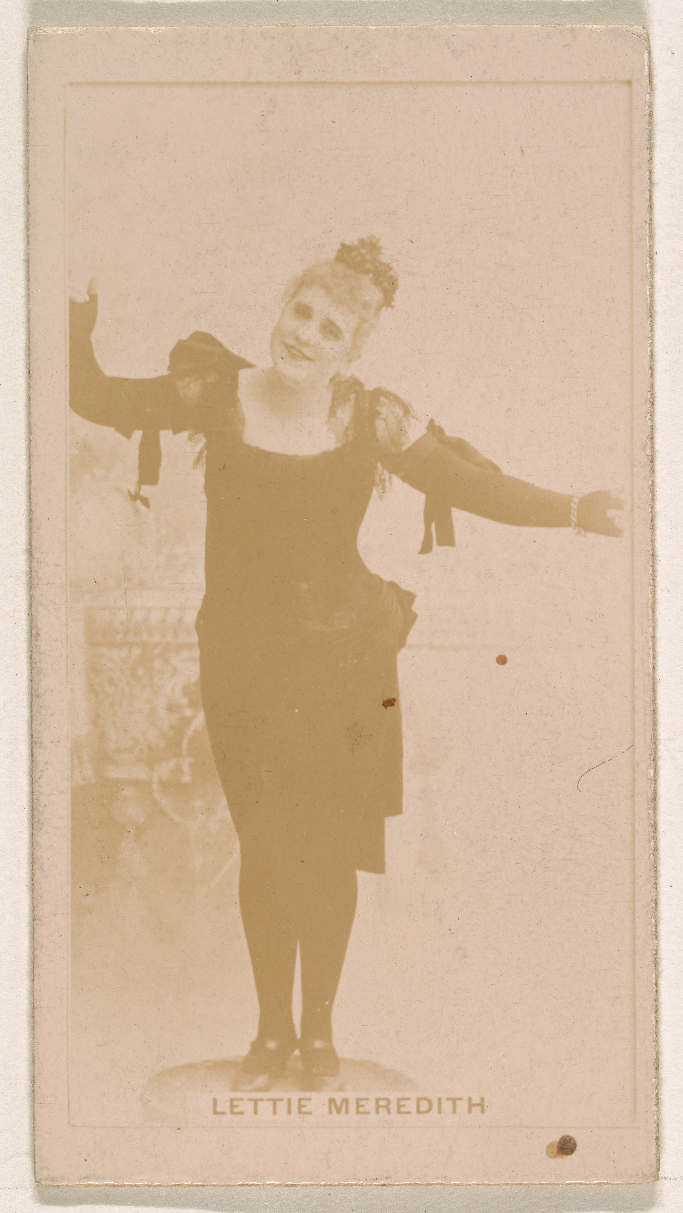 Lettie Meredith, from the Actresses series (N245) issued by Kinney Brothers to promote Sweet Caporal Cigarettes
