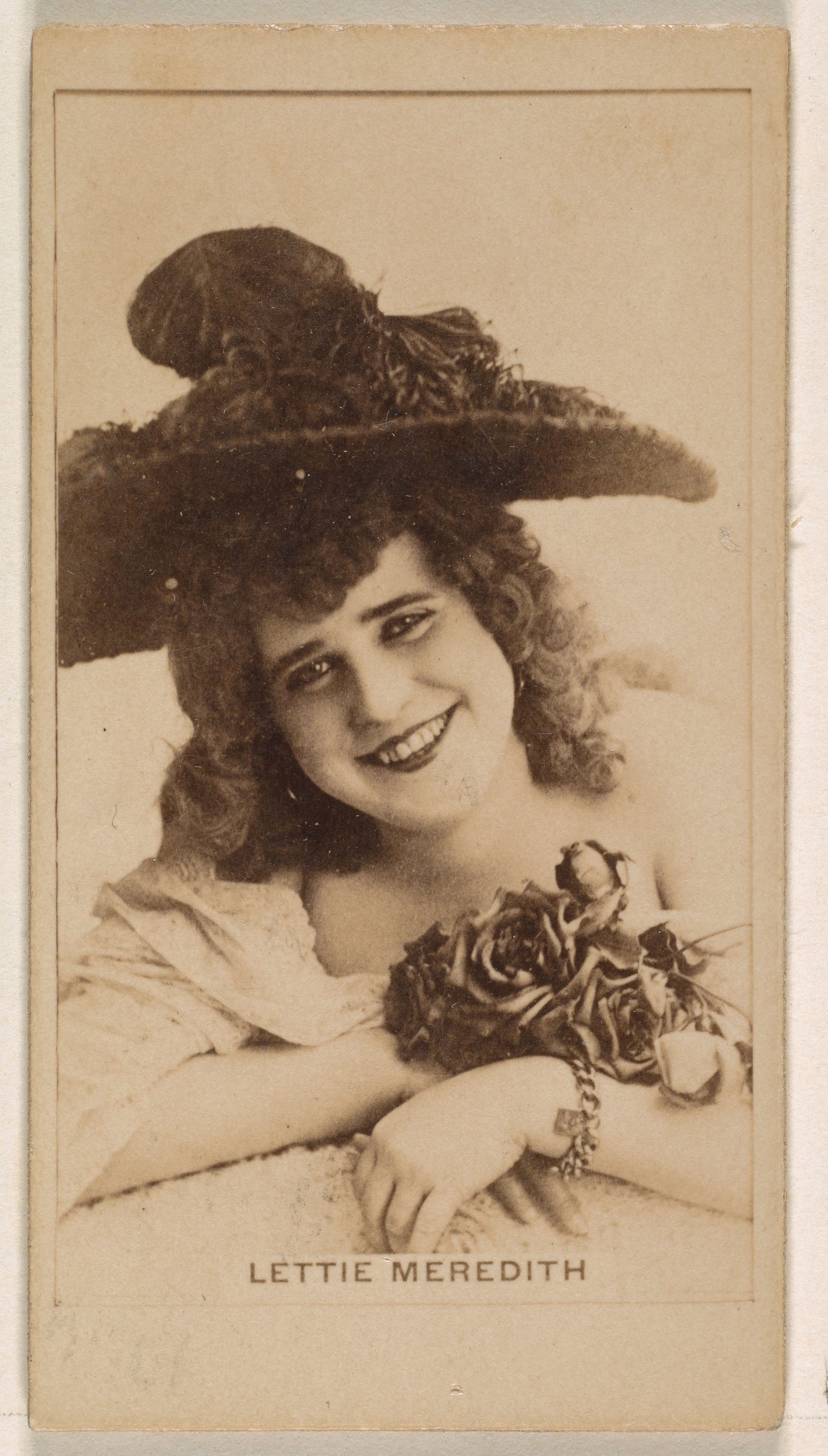 Lettie Meredith, from the Actresses series (N245) issued by Kinney Brothers to promote Sweet Caporal Cigarettes