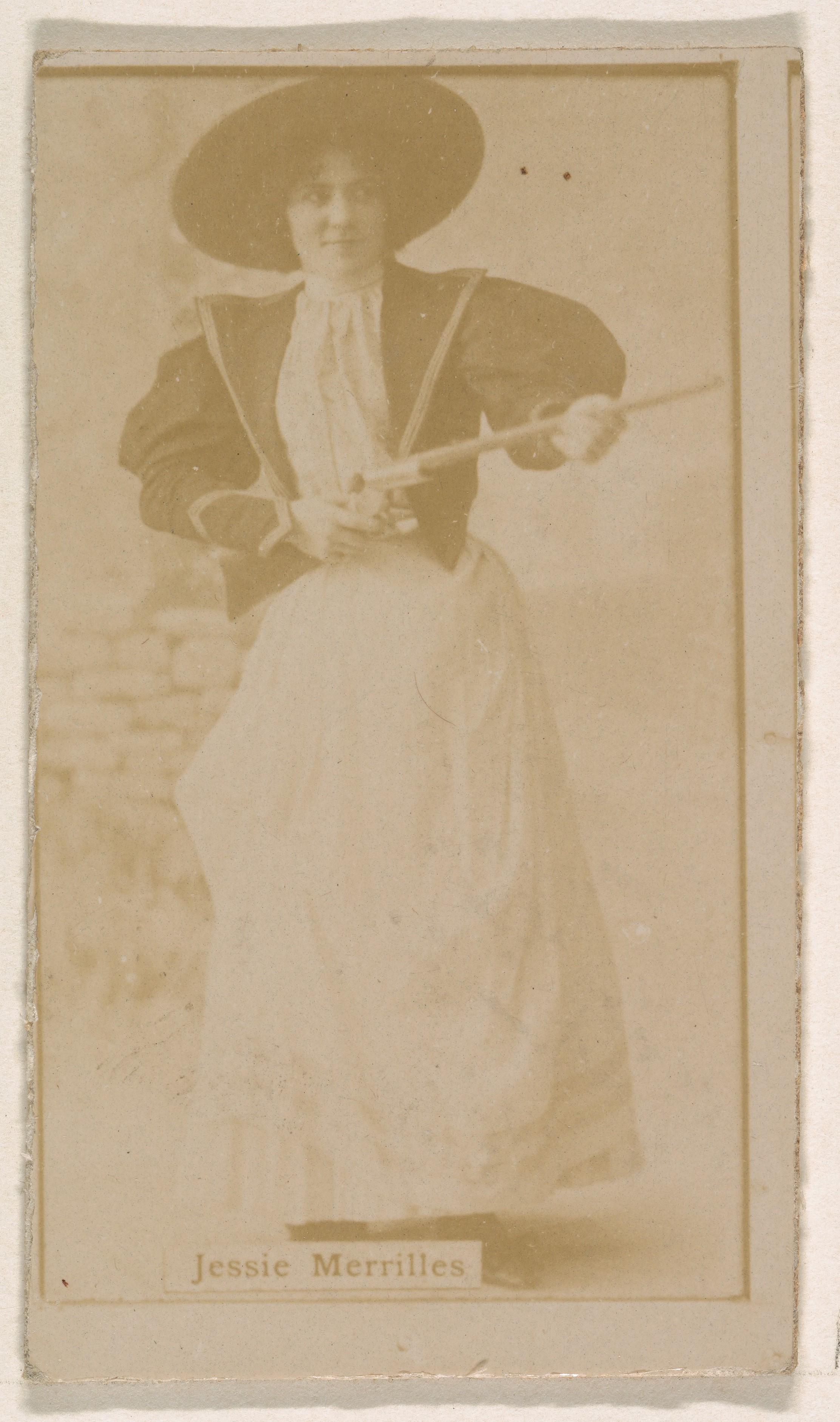 Jessie Merrilles, from the Actresses series (N245) issued by Kinney Brothers to promote Sweet Caporal Cigarettes