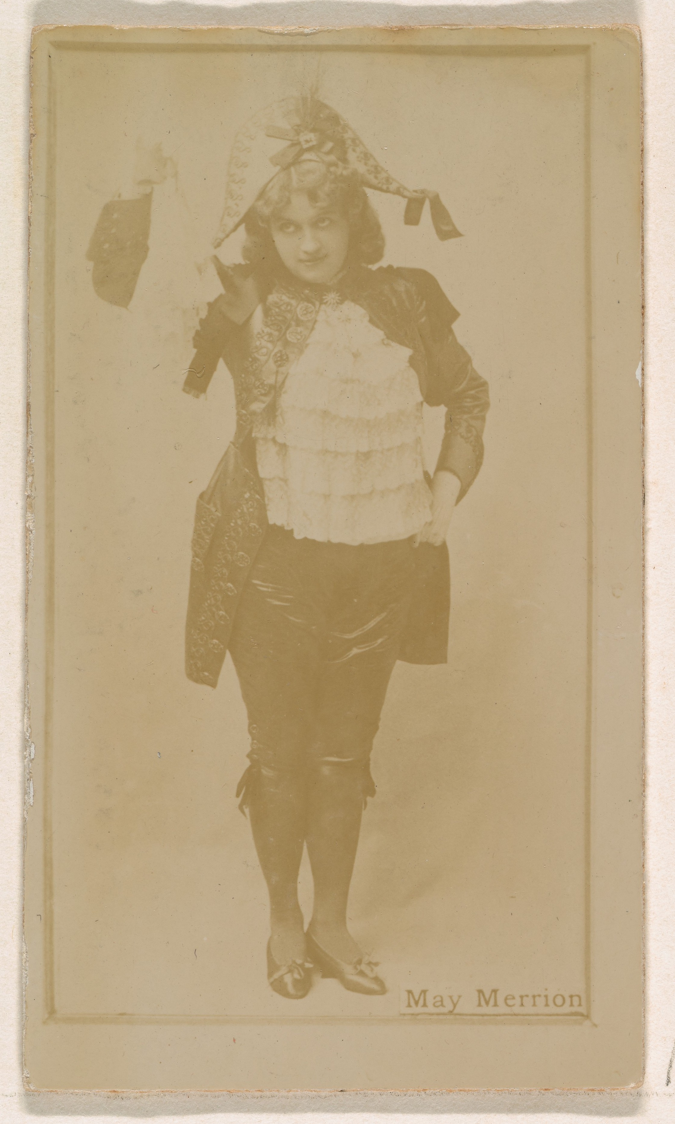 May Merrion, from the Actresses series (N245) issued by Kinney Brothers to promote Sweet Caporal Cigarettes