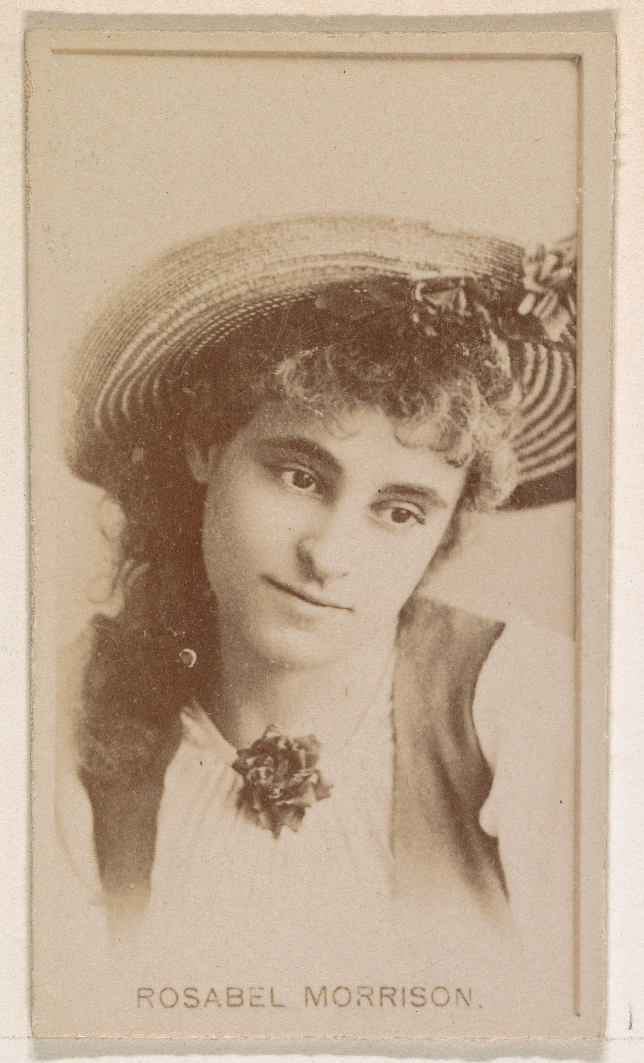 Rosabel Morrison, from the Actresses series (N245) issued by Kinney Brothers to promote Sweet Caporal Cigarettes