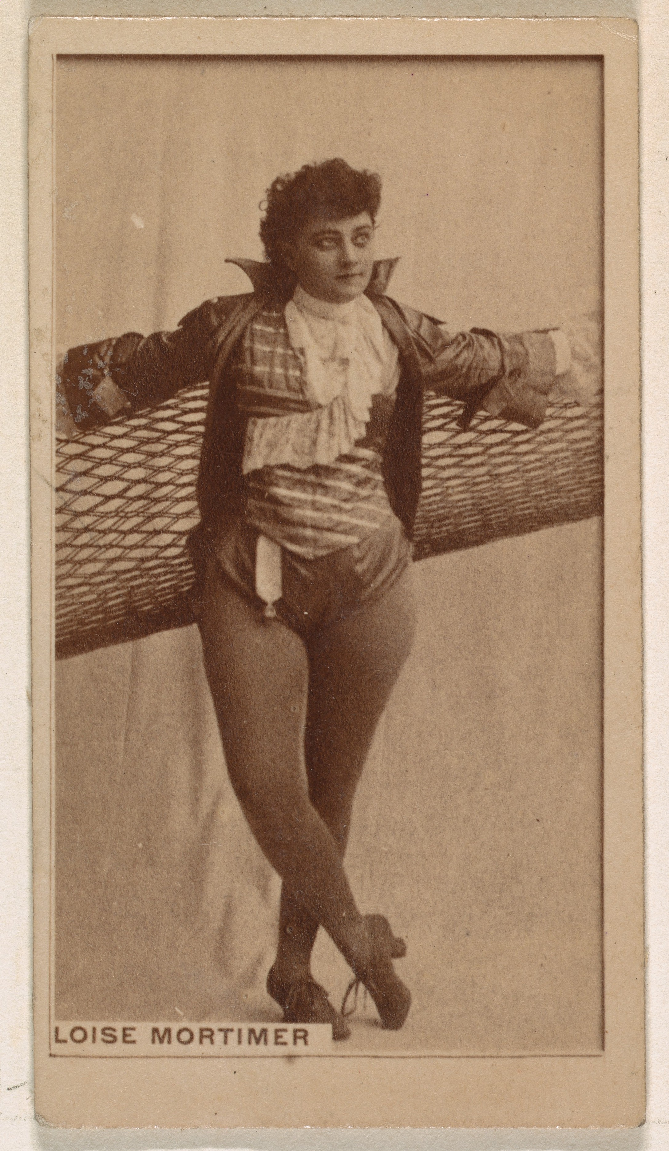 Kinney Brothers Tobacco Company, Loise Mortimer, from the Actresses series (N245) issued by Kinney Brothers to promote Sweet Caporal Cigarettes