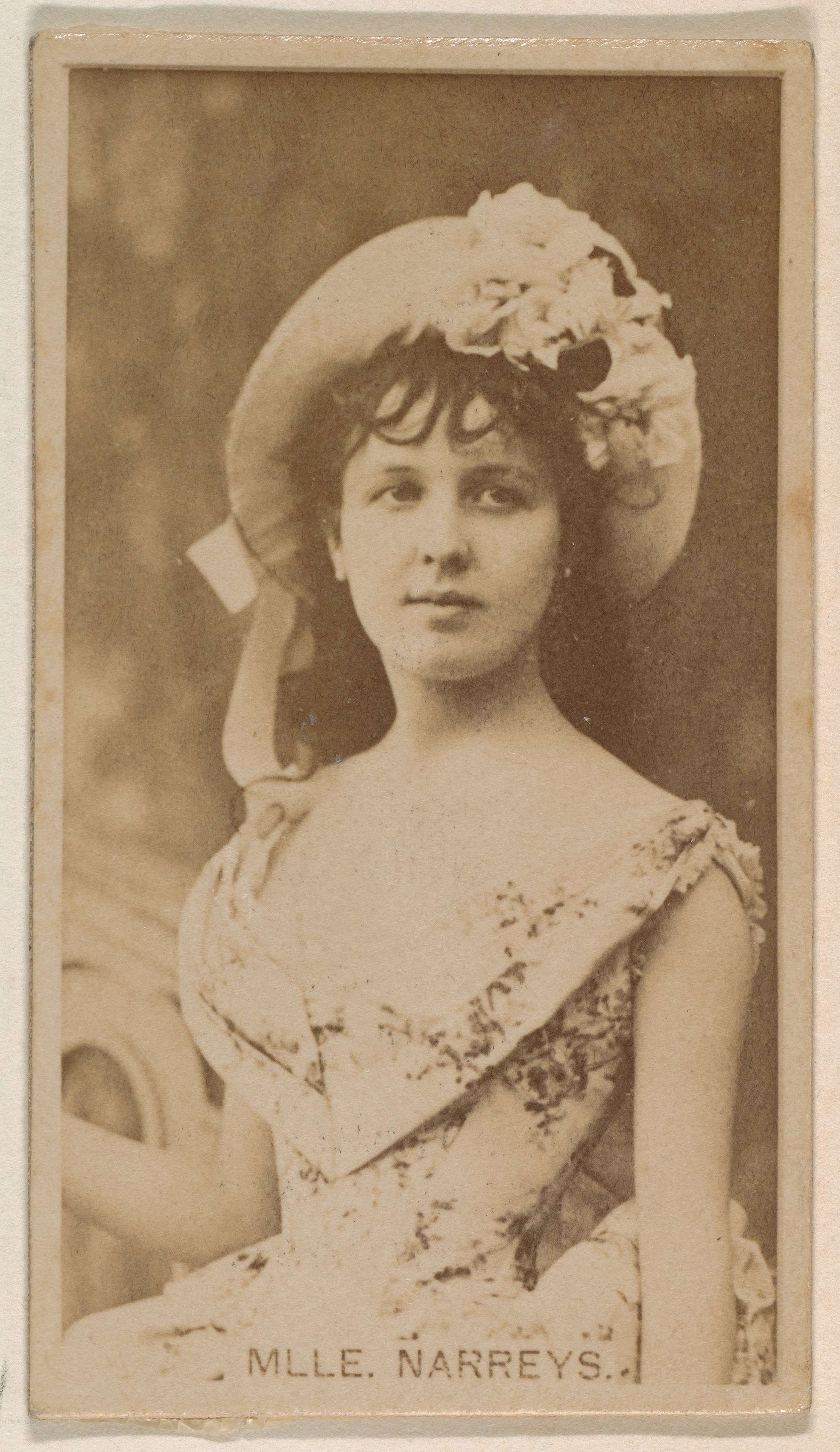 Mlle. Narreys, from the Actresses series (N245) issued by Kinney Brothers to promote Sweet Caporal Cigarettes