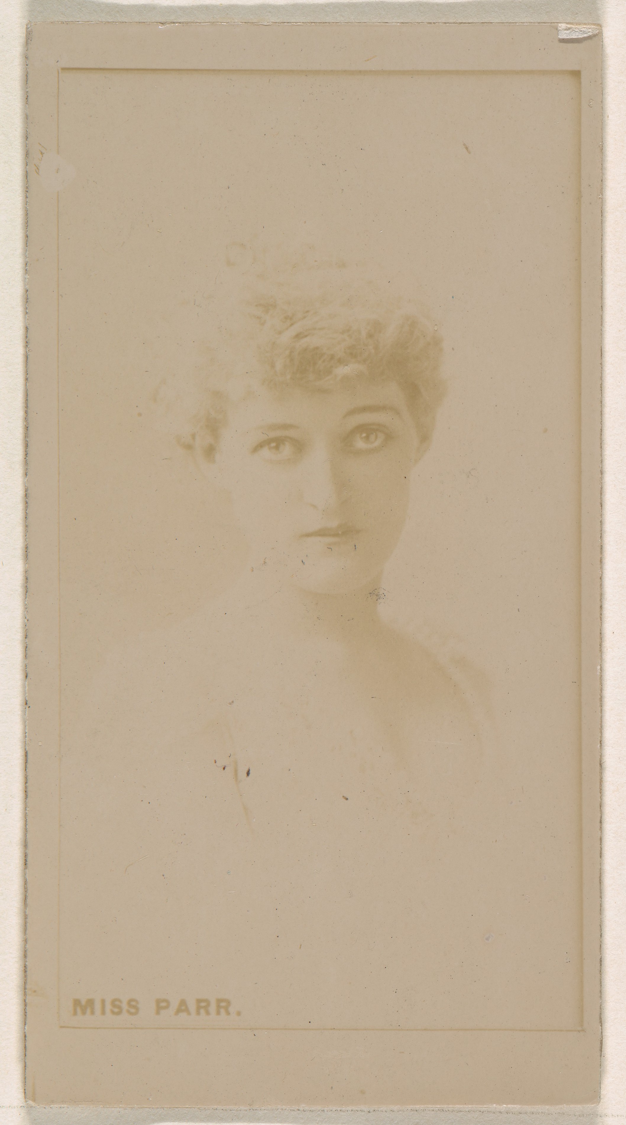 Miss Parr, from the Actresses series (N245) issued by Kinney Brothers to promote Sweet Caporal Cigarettes