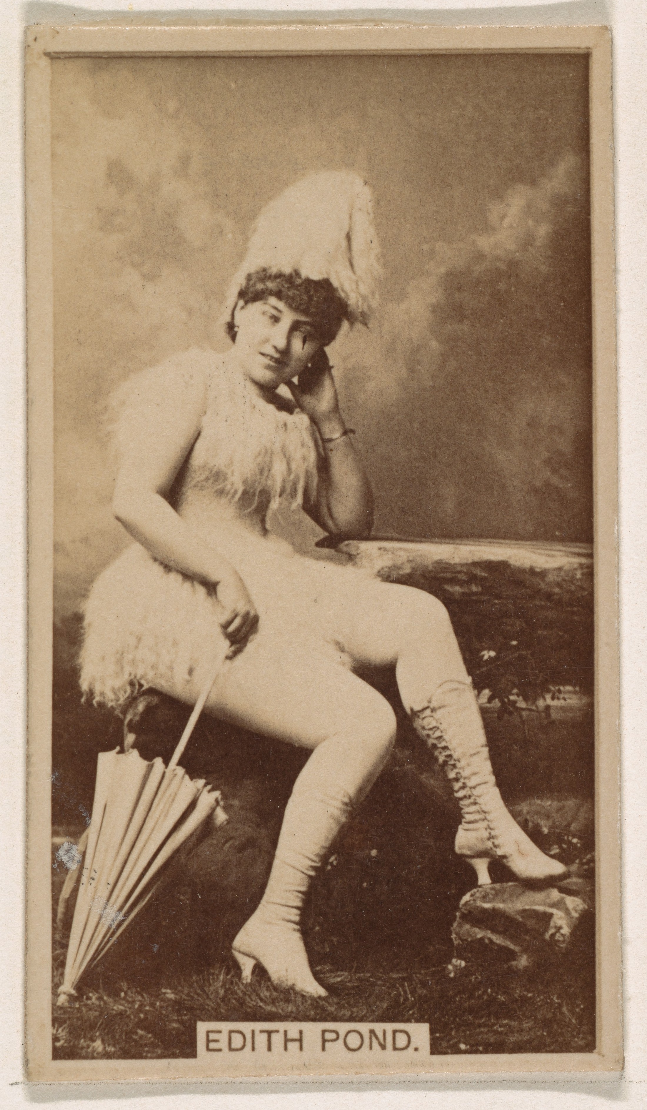 Edith Pond, from the Actresses series (N245) issued by Kinney Brothers to promote Sweet Caporal Cigarettes