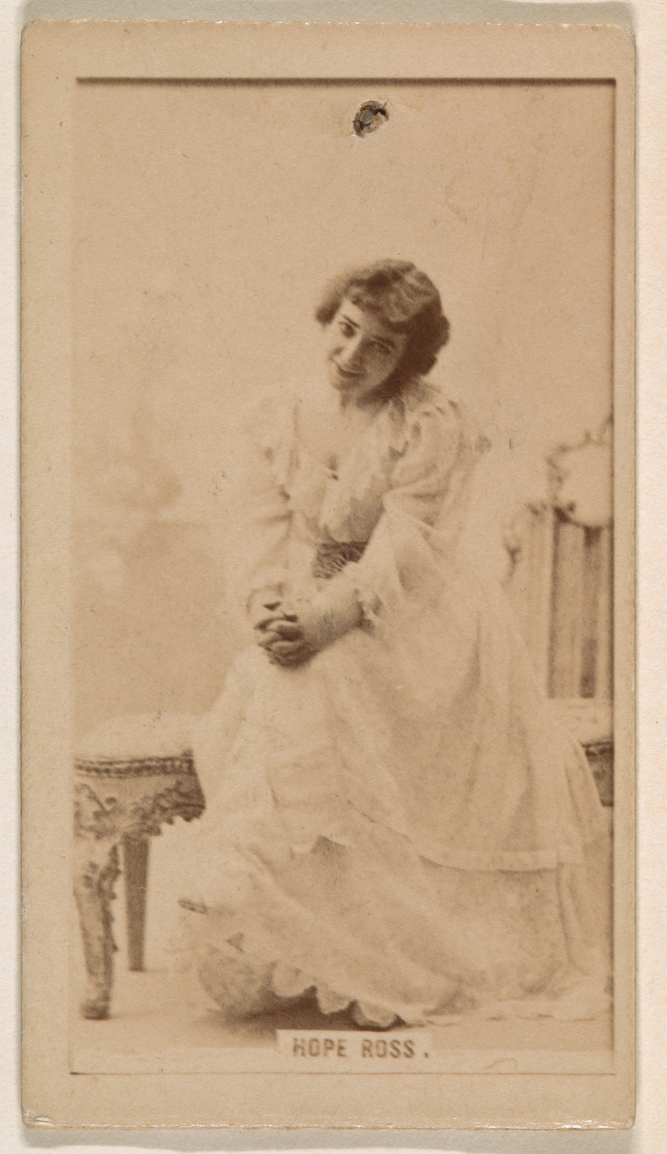 Hope Ross, from the Actresses series (N245) issued by Kinney Brothers to promote Sweet Caporal Cigarettes