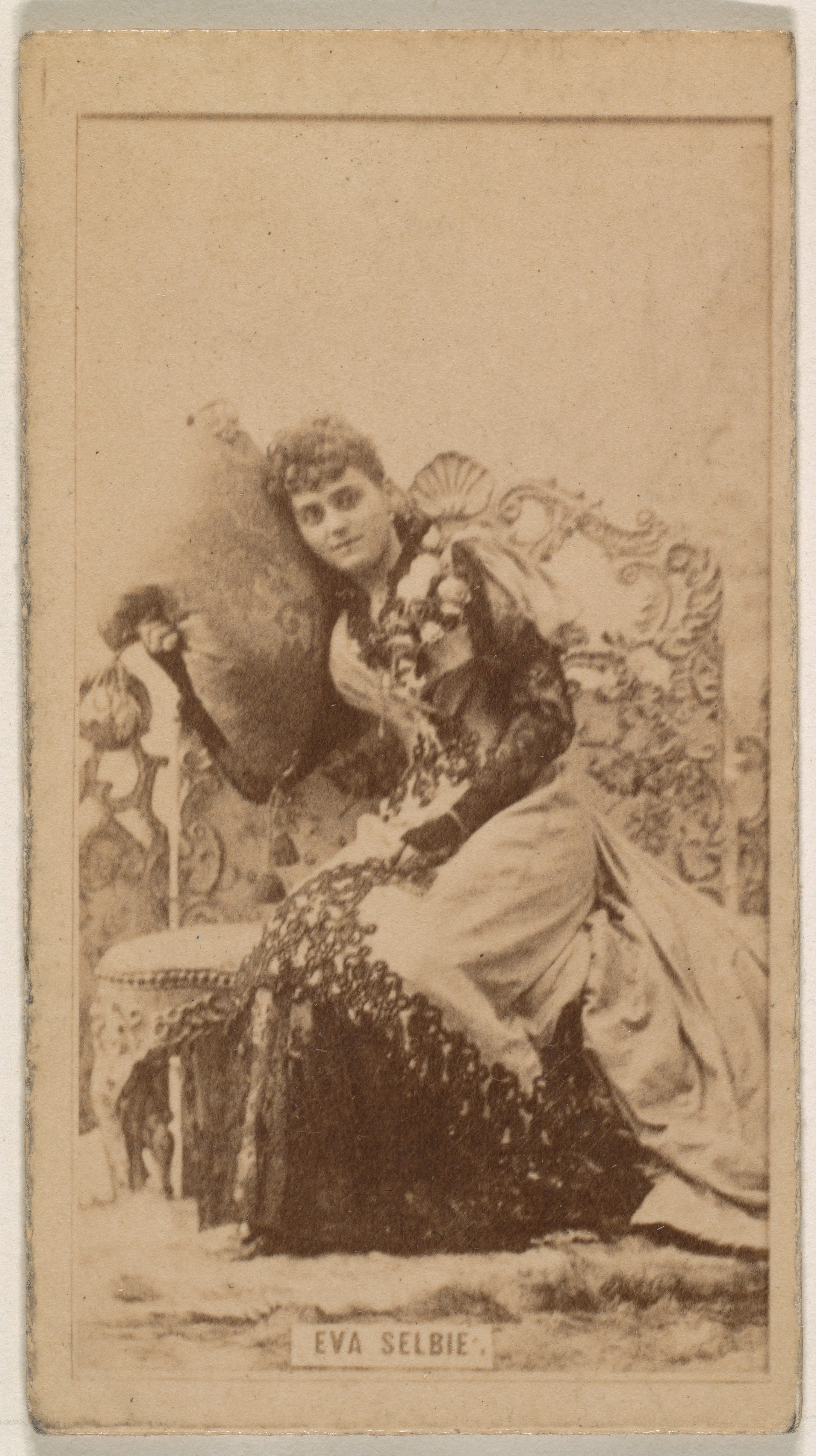 Eva Selbie, from the Actresses series (N245) issued by Kinney Brothers to promote Sweet Caporal Cigarettes
