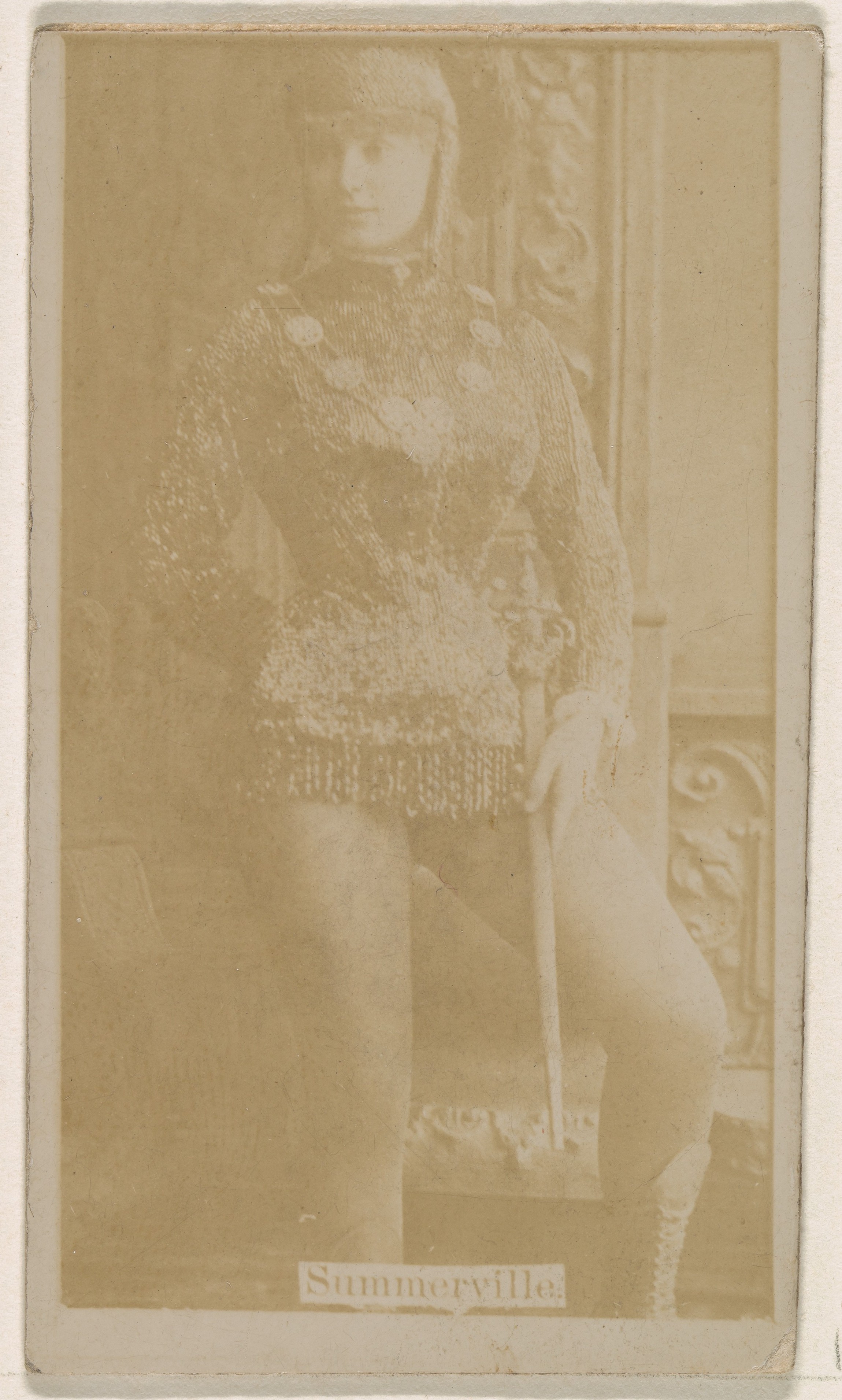 Kinney Brothers Tobacco Company, Miss Annie Summerville, from the Actresses series (N245) issued by Kinney Brothers to promote Sweet Caporal Cigarettes