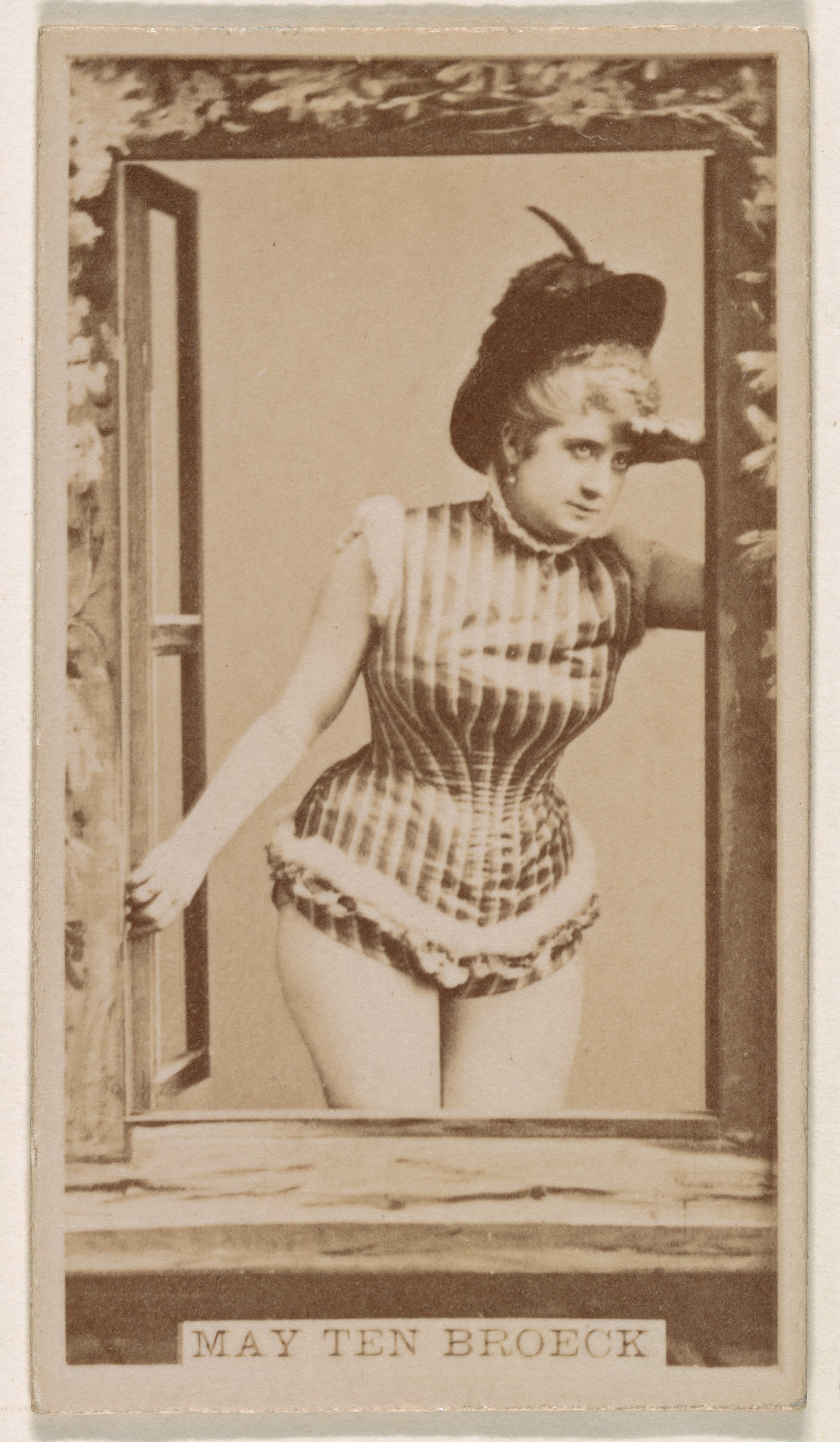 Kinney Brothers Tobacco Company, May Ten Broeck, from the Actresses series (N245) issued by Kinney Brothers to promote Sweet Caporal Cigarettes